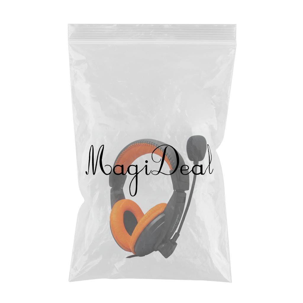 Over-Ear Gaming Headphone with Mic 3.5mm Bass Surround for Laptop Orange