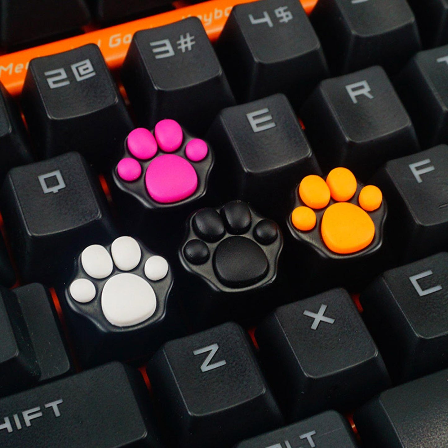 Cat Paw Keycaps Cat Claw Keycap for Keyset Creative Gaming Black Pink