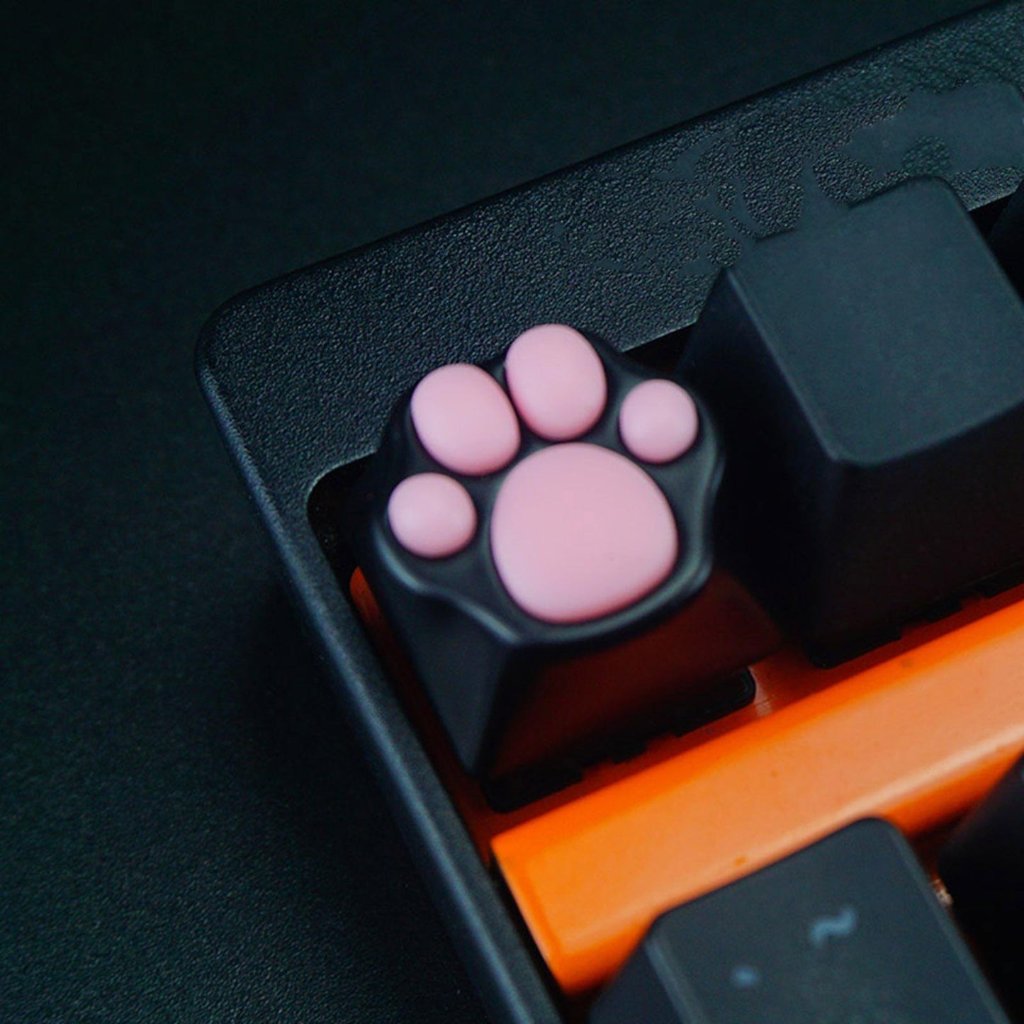 Cat Paw Keycaps Cat Claw Keycap for Keyset Creative Gaming Black Pink