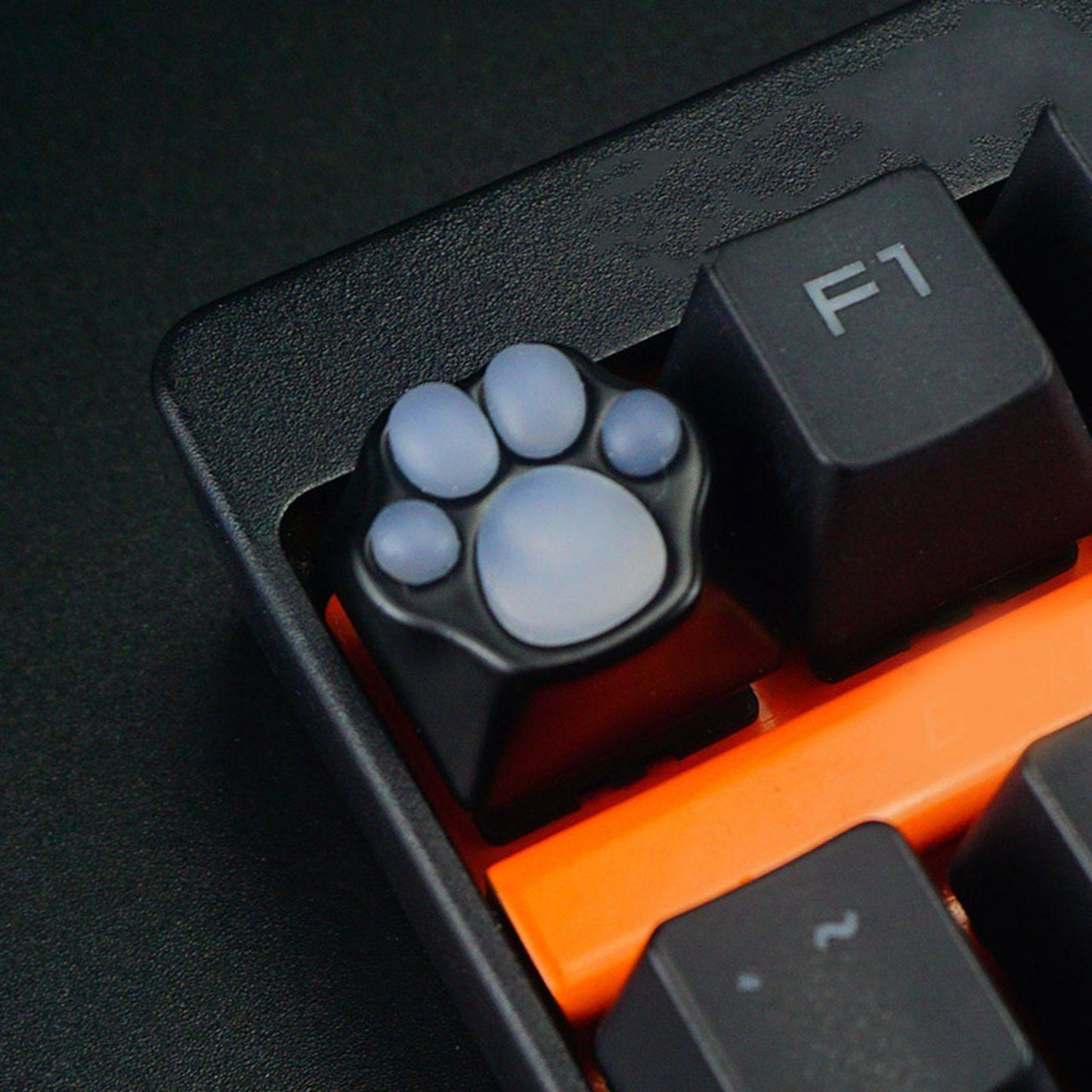 Cat Paw Keycaps Cat Claw Keycap for Keyset Creative Gaming Black Clear