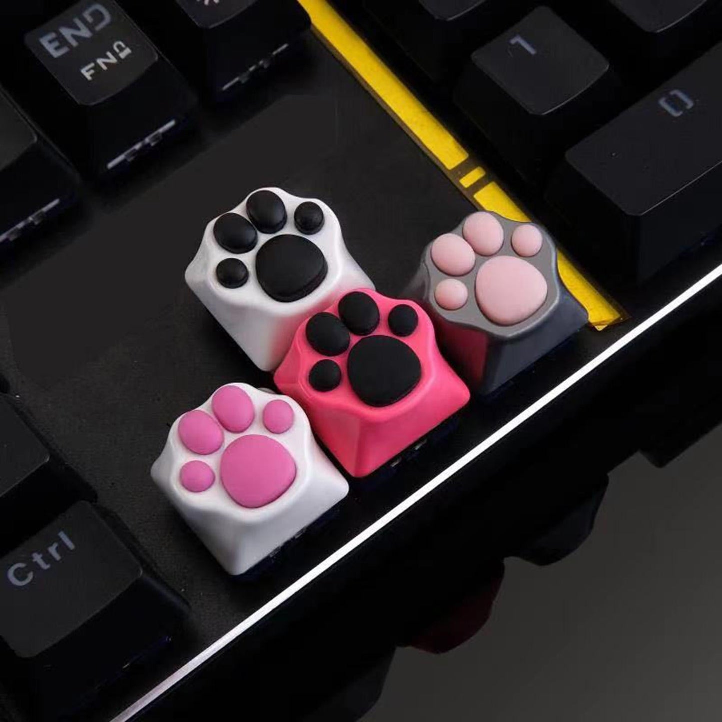 Keycaps Machinery for Keyset Game Players Lovely Pattern Gaming Keyboard Pink Orange