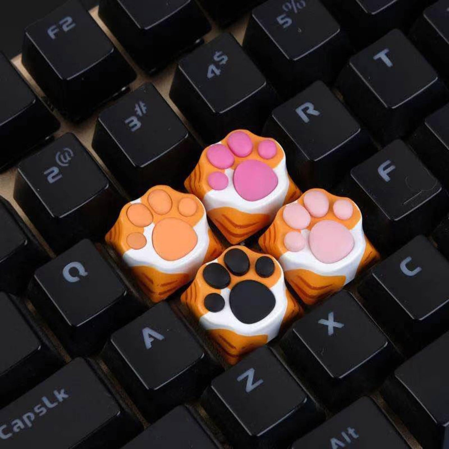 Metal Keycaps for Keyset Keyboard Cute Creative Gaming White Yellow Orange