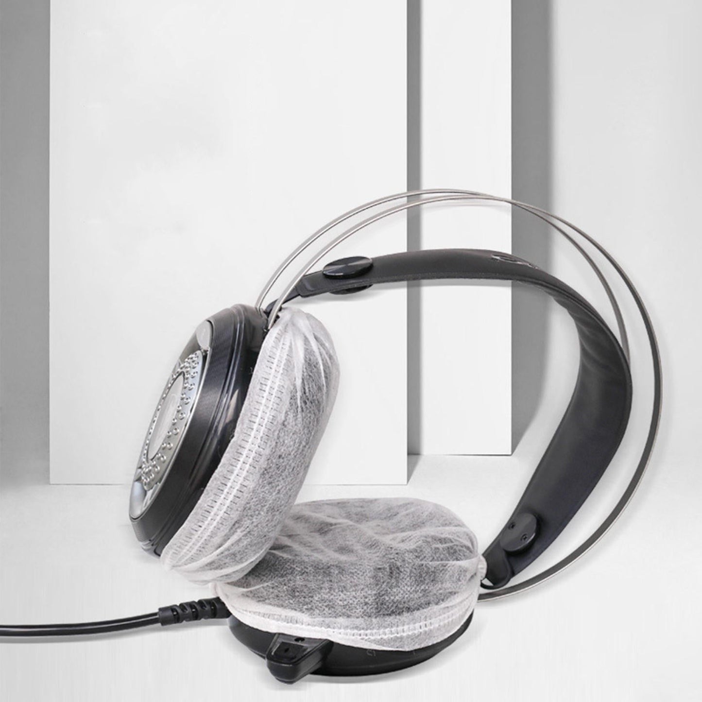 200pcs Headphone Headset Cotton Ear Pads Cover Cushion Dustproof 80-125mm White S