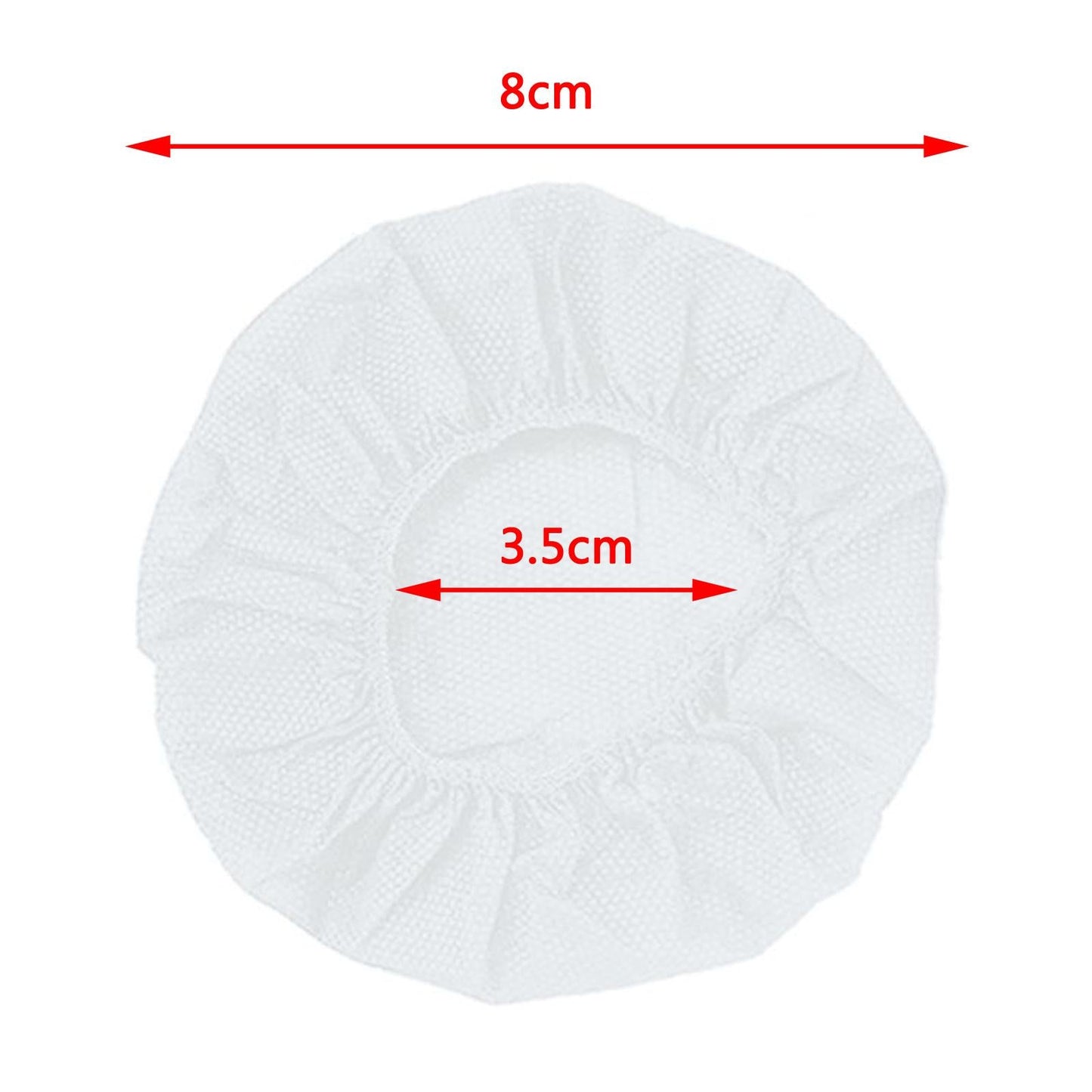 200pcs Headphone Headset Cotton Ear Pads Cover Cushion Dustproof 80-125mm White S