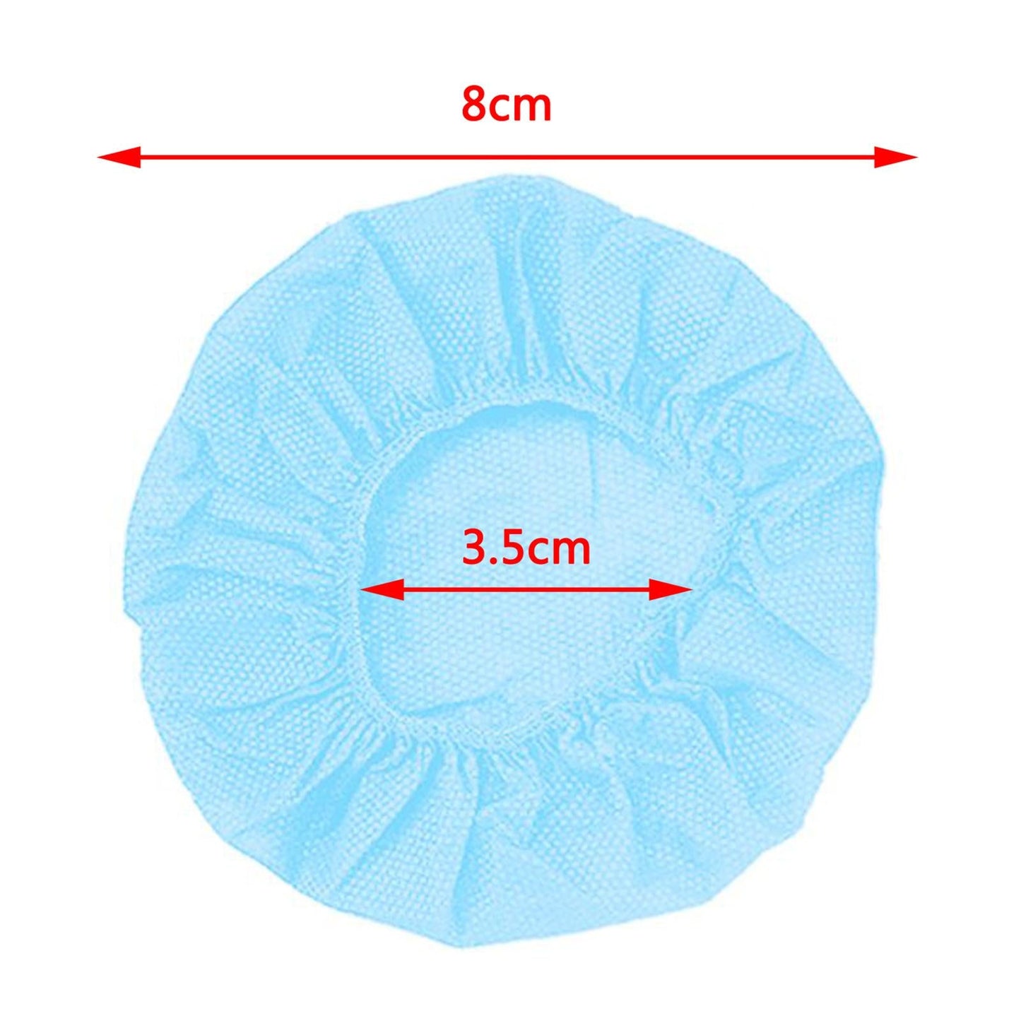 200pcs Headphone Headset Cotton Ear Pads Cover Cushion Dustproof 80-125mm Blue S