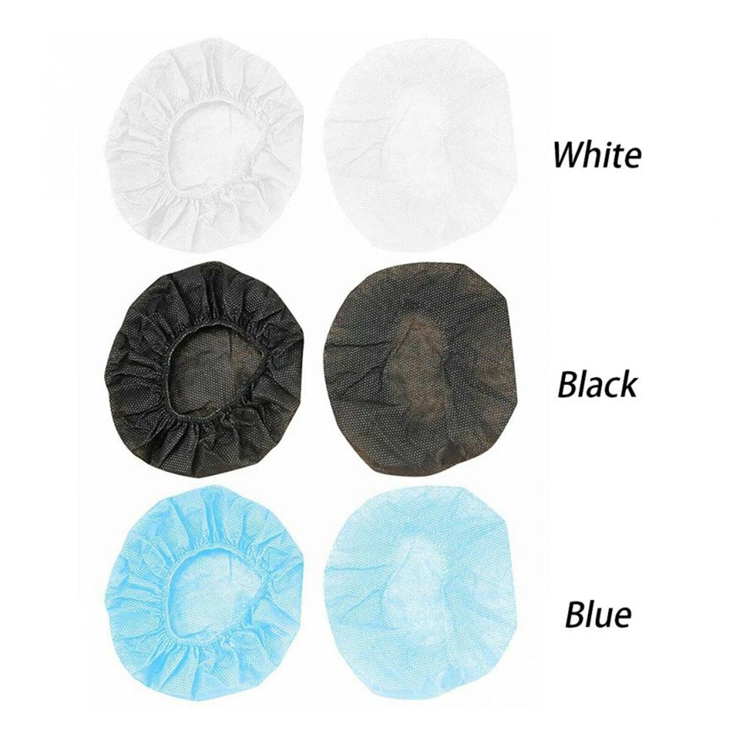 200pcs Headphone Headset Cotton Ear Pads Cover Cushion Dustproof 80-125mm Black M