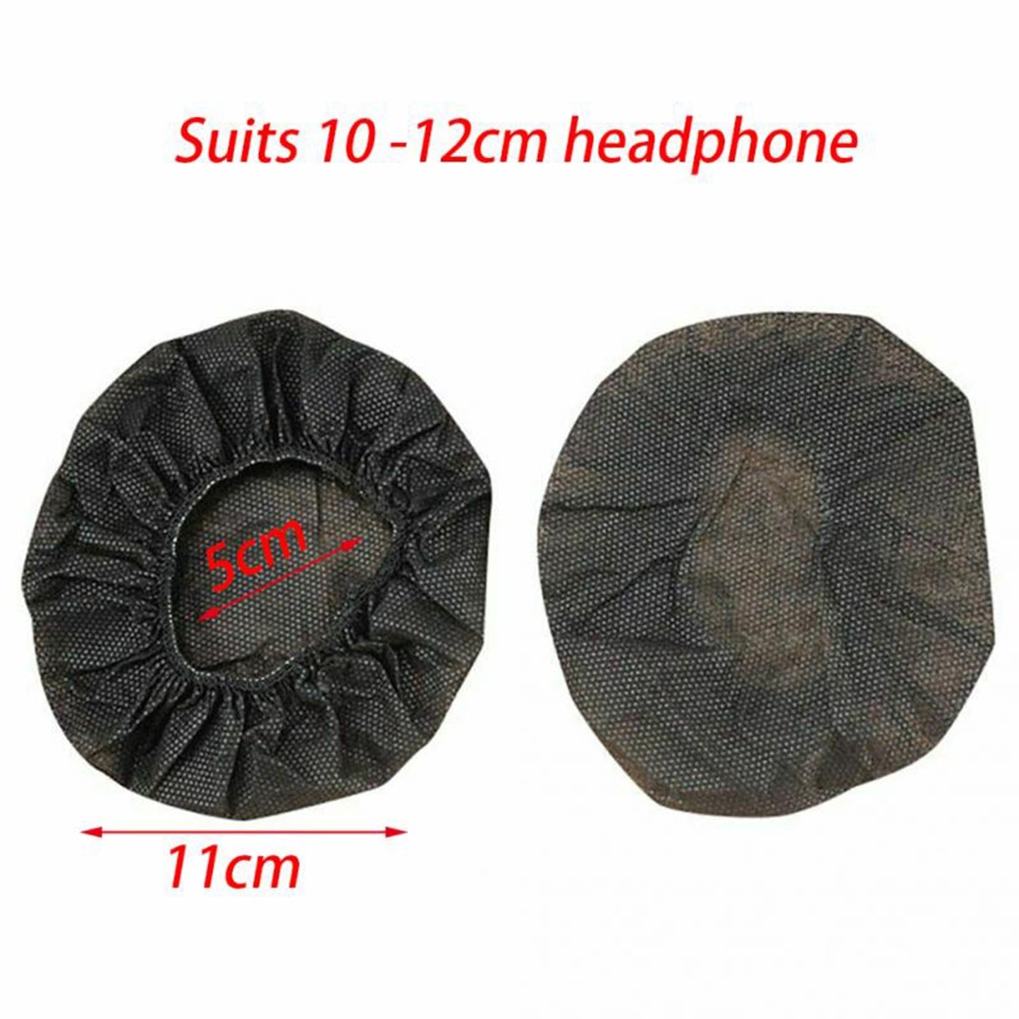 200pcs Headphone Headset Cotton Ear Pads Cover Cushion Dustproof 80-125mm Black M