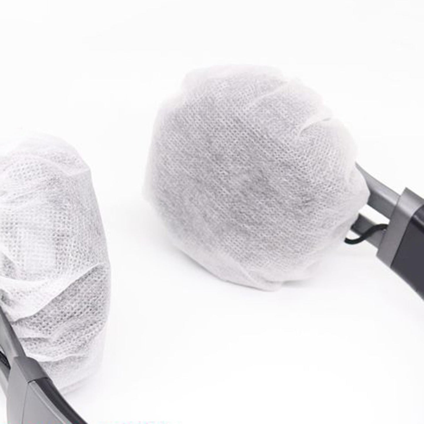 200pcs Headphone Headset Cotton Ear Pads Cover Cushion Dustproof 80-125mm White L