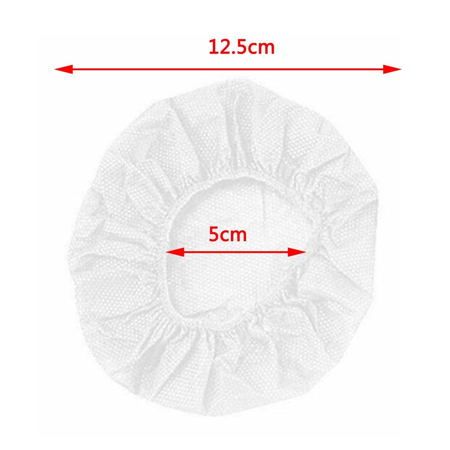 200pcs Headphone Headset Cotton Ear Pads Cover Cushion Dustproof 80-125mm White L