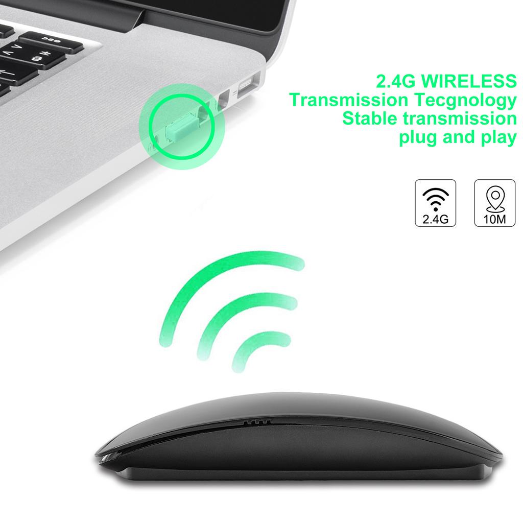2.4G Wireless Mouse Multi-Touch Portable for PC Laptop Computer White