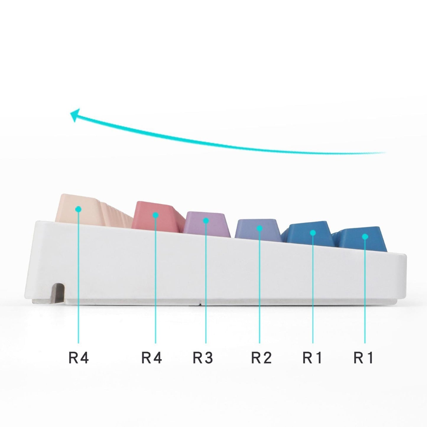 104-Key Gaming Mechanical Keyboard Keycaps Anti-Slip Home Office Supplies