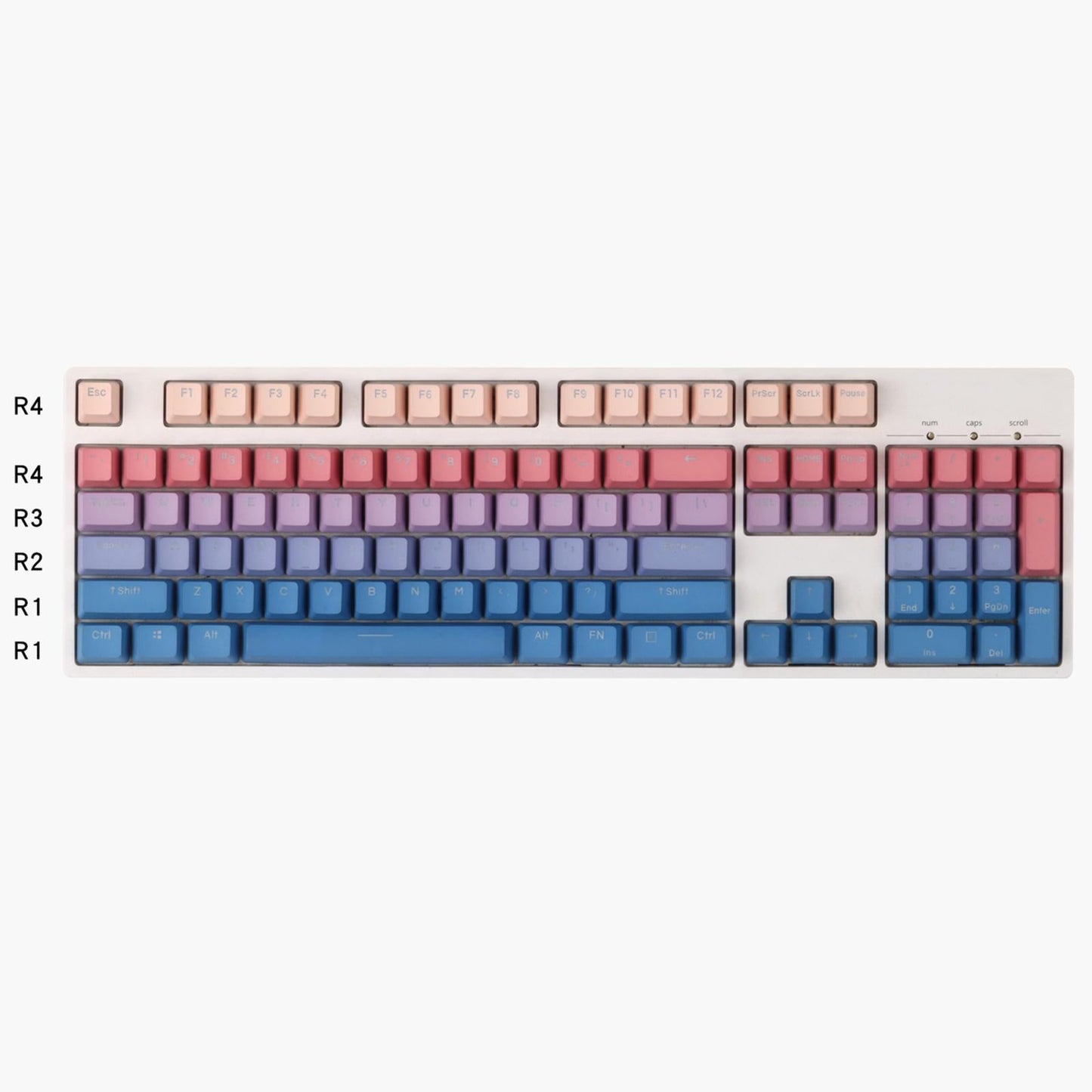 104-Key Gaming Mechanical Keyboard Keycaps Anti-Slip Home Office Supplies