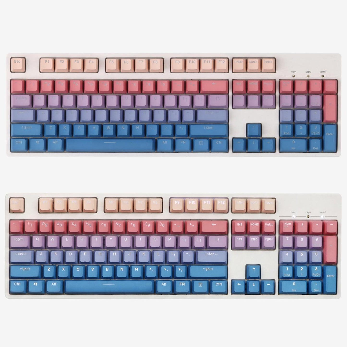 104-Key Gaming Mechanical Keyboard Keycaps Anti-Slip Home Office Supplies