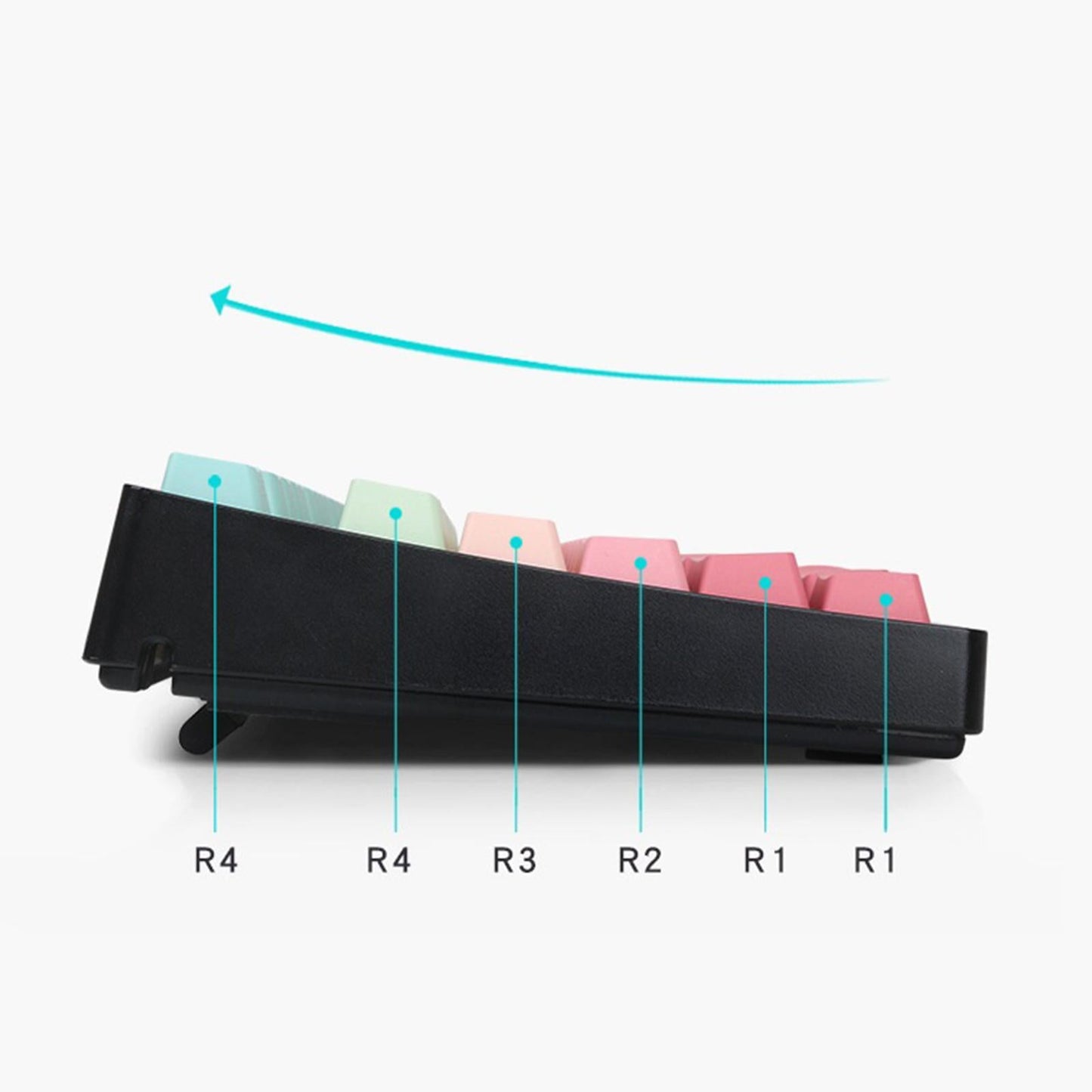 DIY PBT 104 Keys Keycaps for 68 Mechanical Keyboard Exquisite front printed