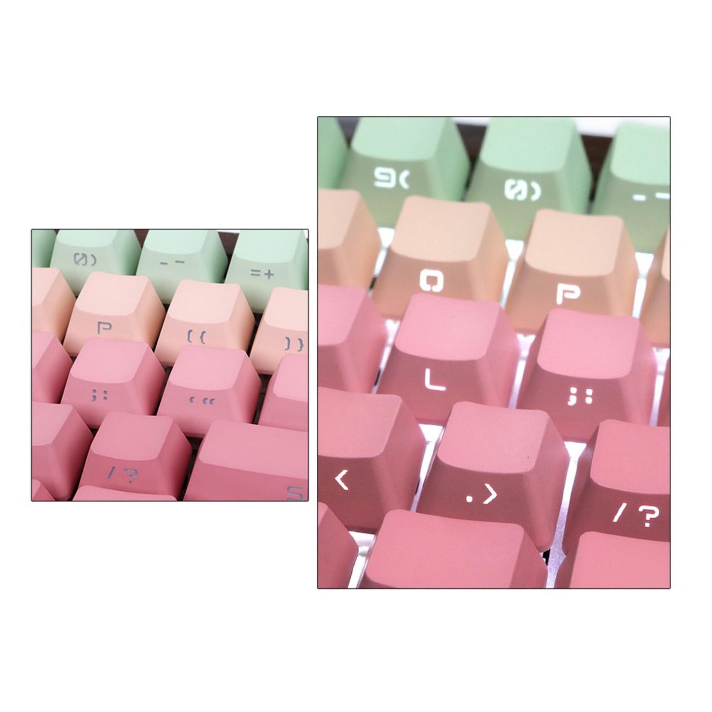 DIY PBT 104 Keys Keycaps for 68 Mechanical Keyboard Exquisite front printed