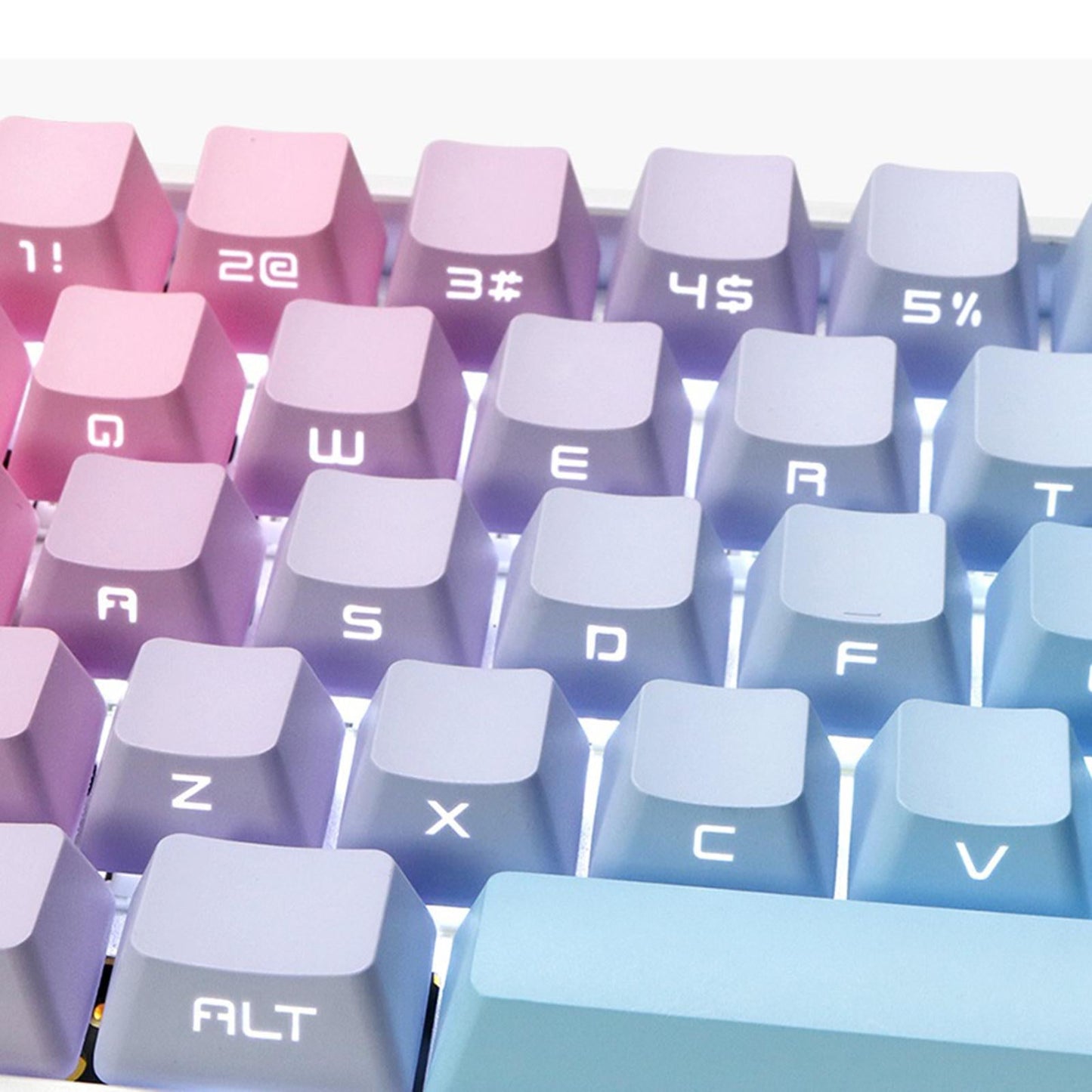 104 Keys PBT Sunset Gradient Backlit Keycaps OEM Profile DIY Accessories