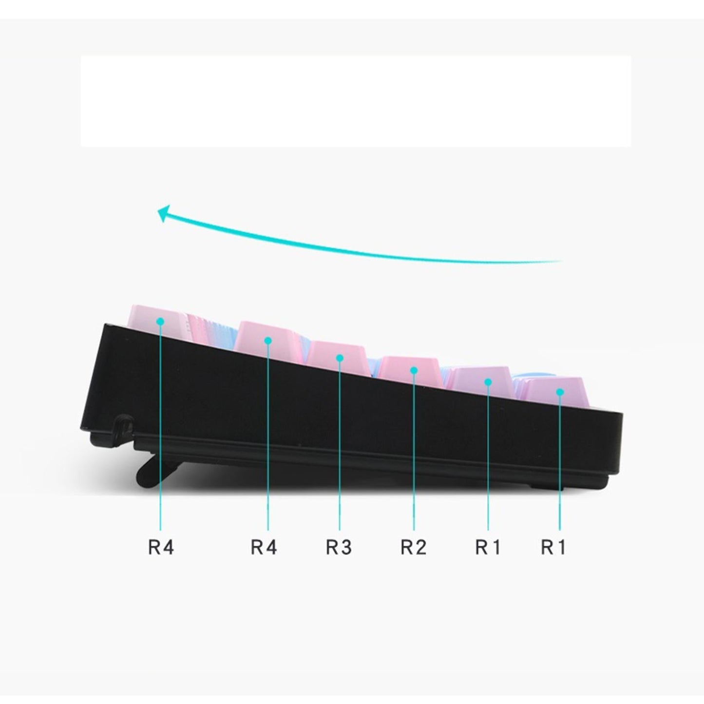 104 Keys PBT Sunset Gradient Backlit Keycaps OEM Profile DIY Accessories
