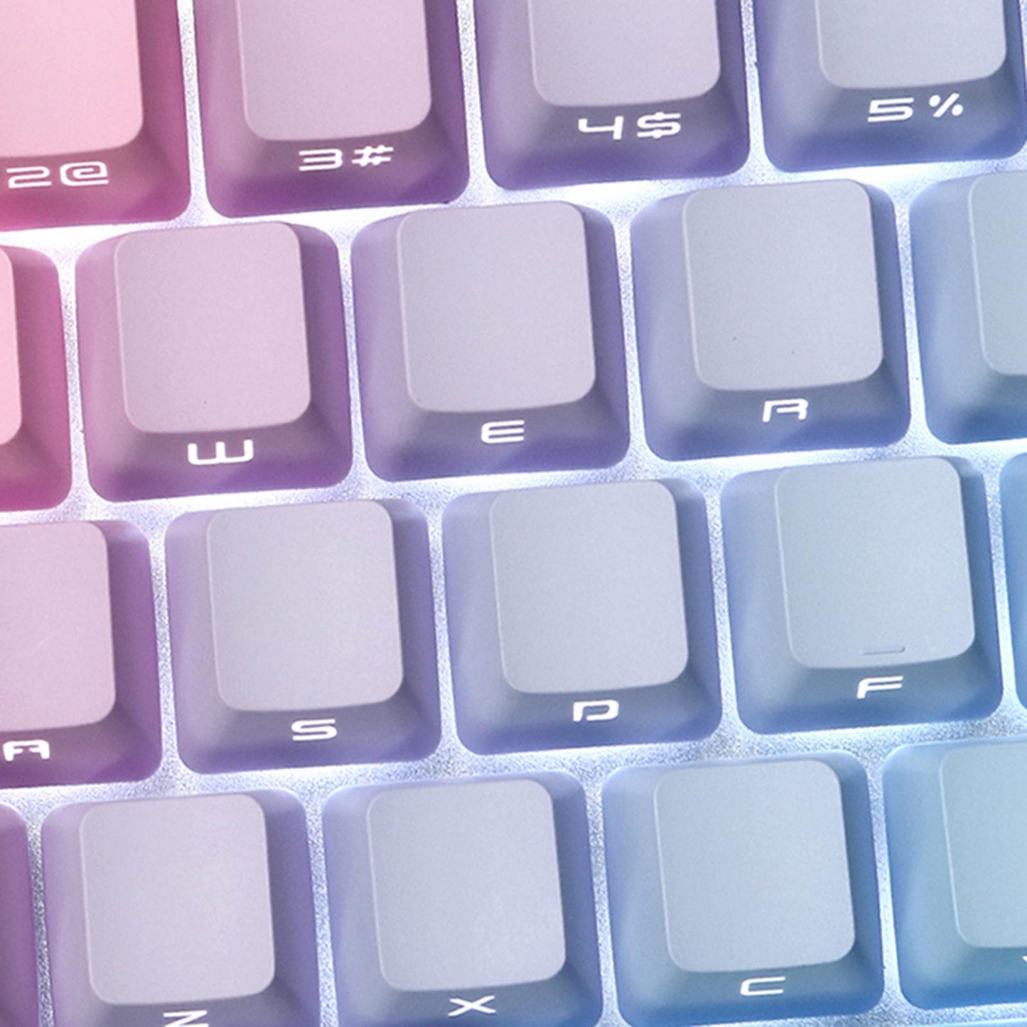 104 Keys PBT Sunset Gradient Backlit Keycaps OEM Profile DIY Accessories