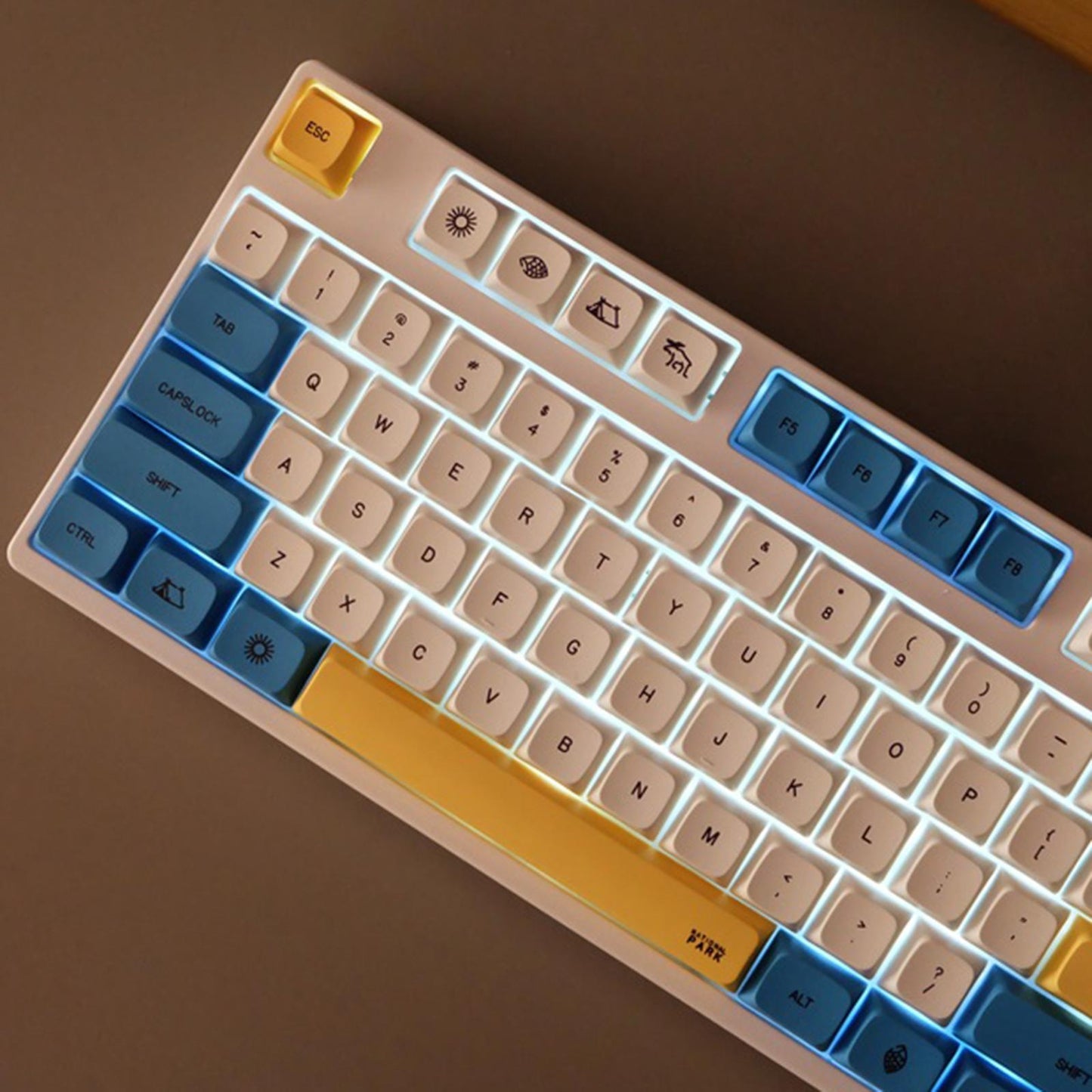 DIY PBT 132 Keys Keycaps Cover for 61 64 72 Mechanical Keyboard Durable