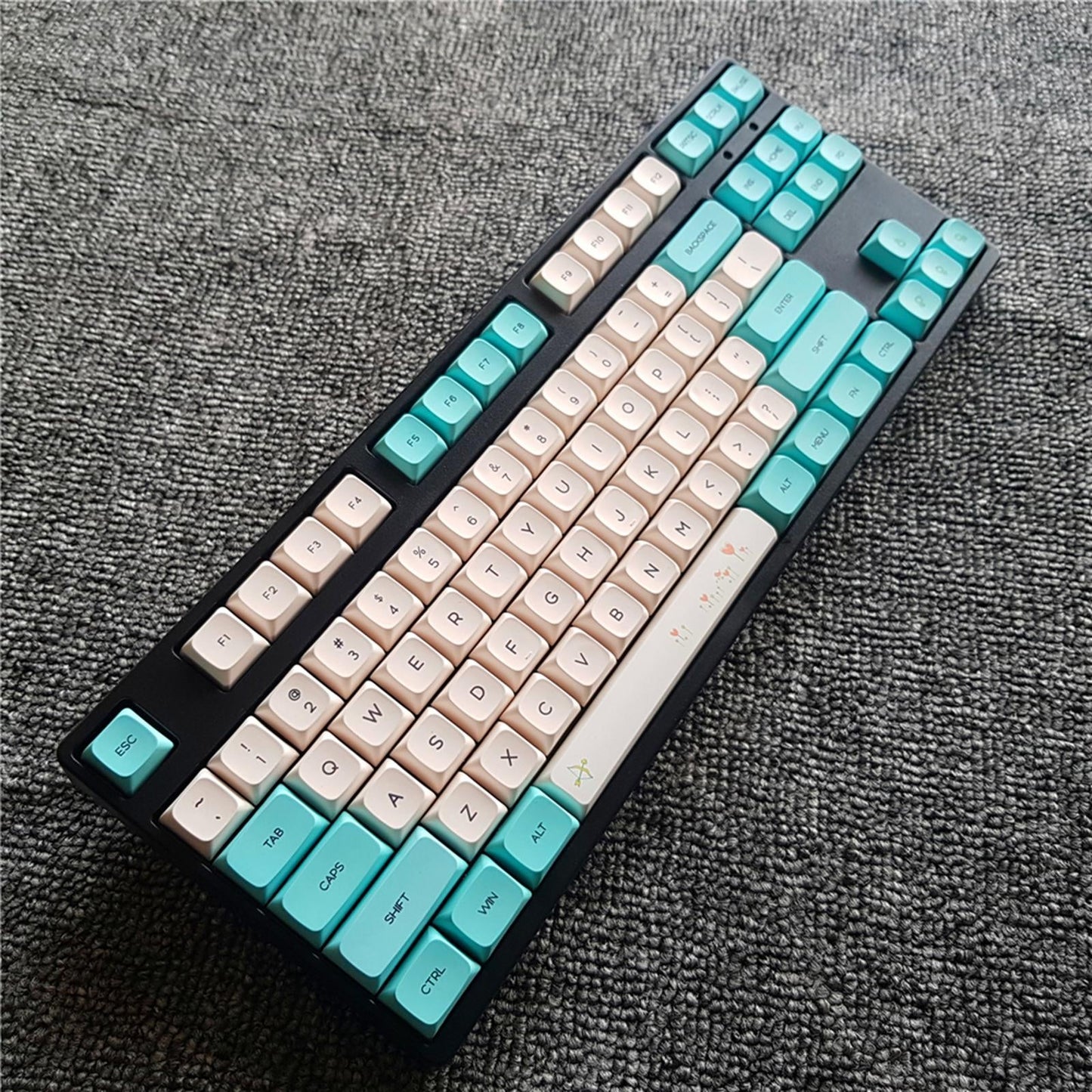 129-Key PC Gaming Mechanical Keyboard Keycaps PBT Keycaps Office Supplies