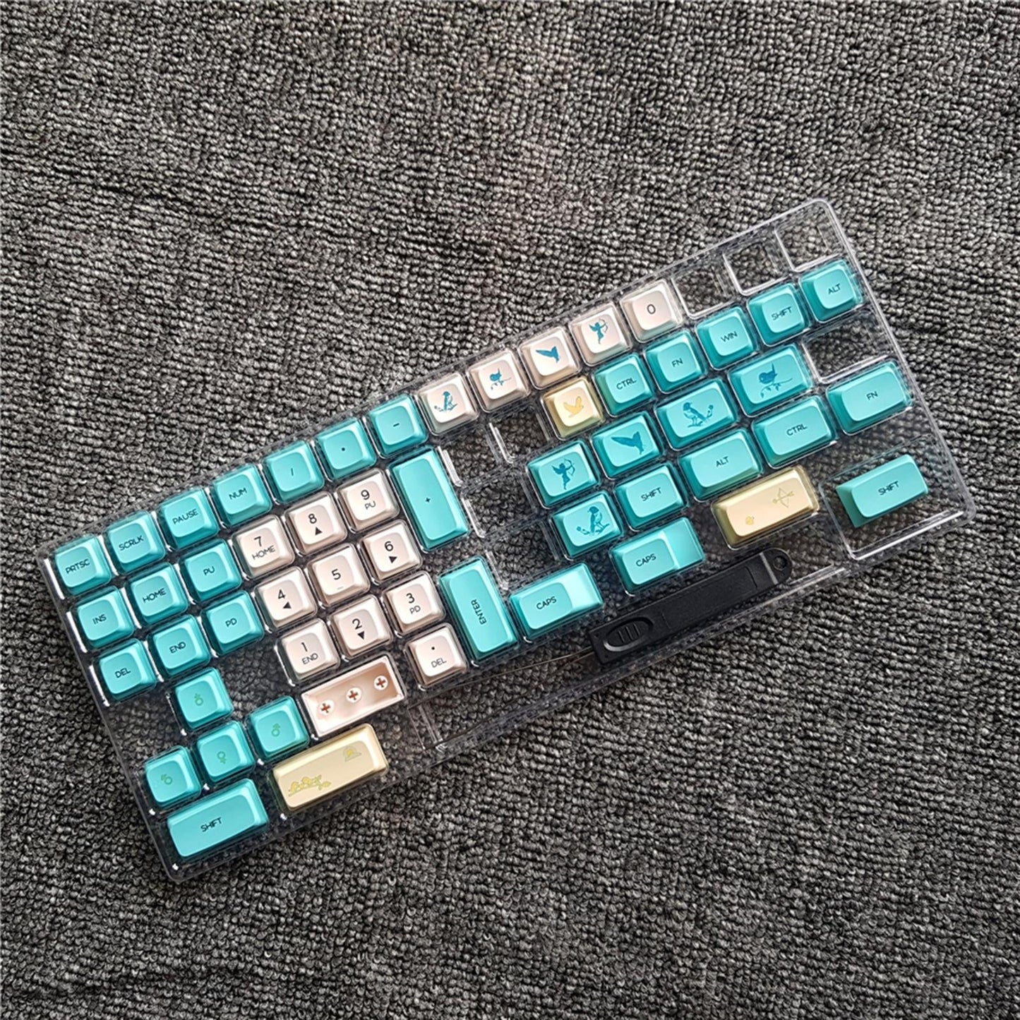 129-Key PC Gaming Mechanical Keyboard Keycaps PBT Keycaps Office Supplies