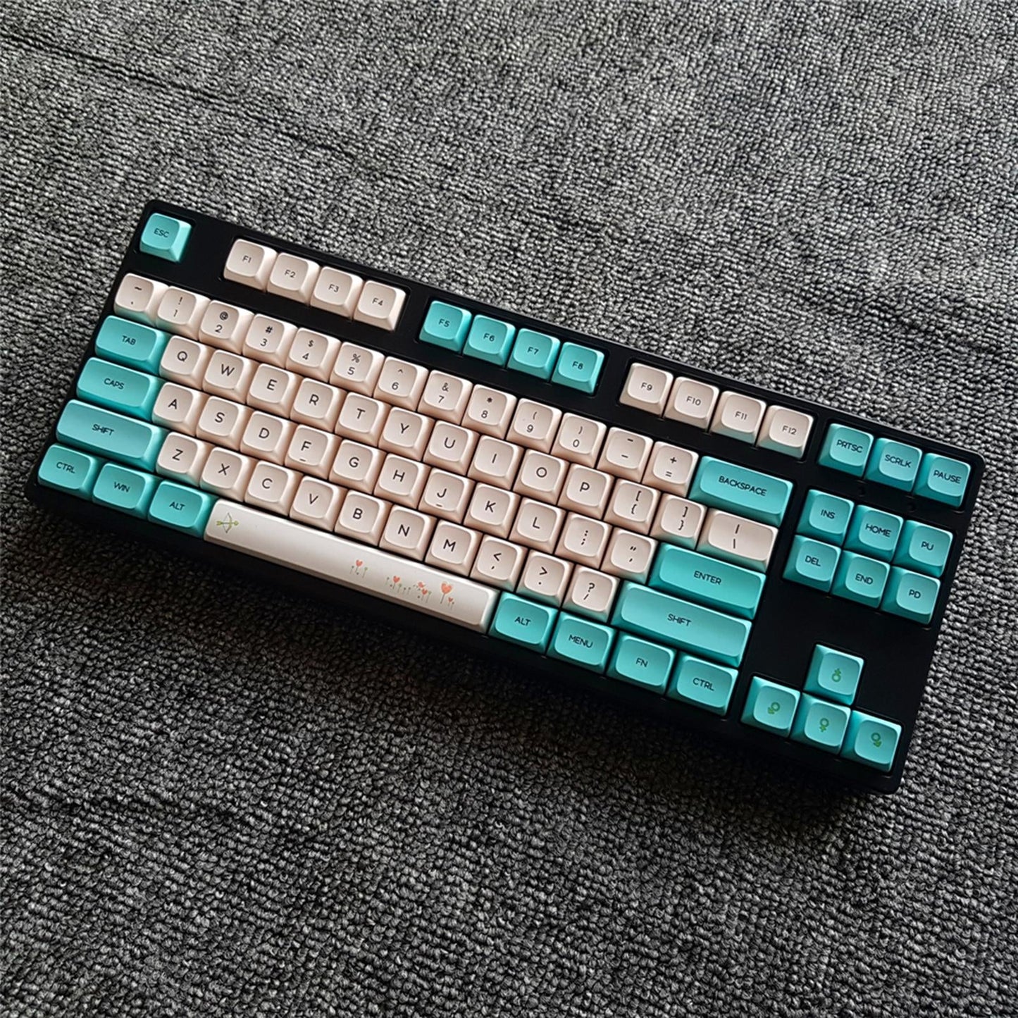 129-Key PC Gaming Mechanical Keyboard Keycaps PBT Keycaps Office Supplies