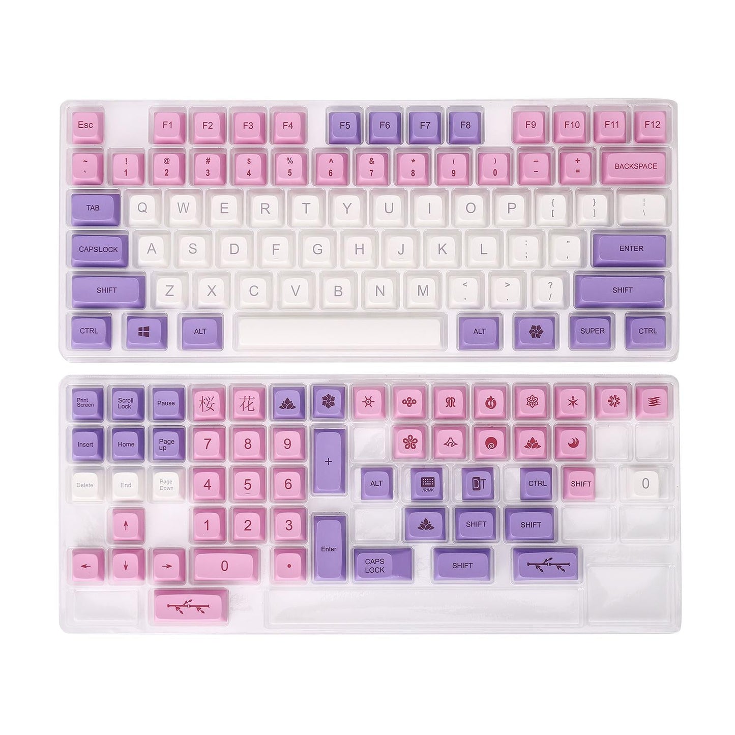 PBT 137 Keys XDA Profile Keycaps Kit for Cherry MX Comfortable