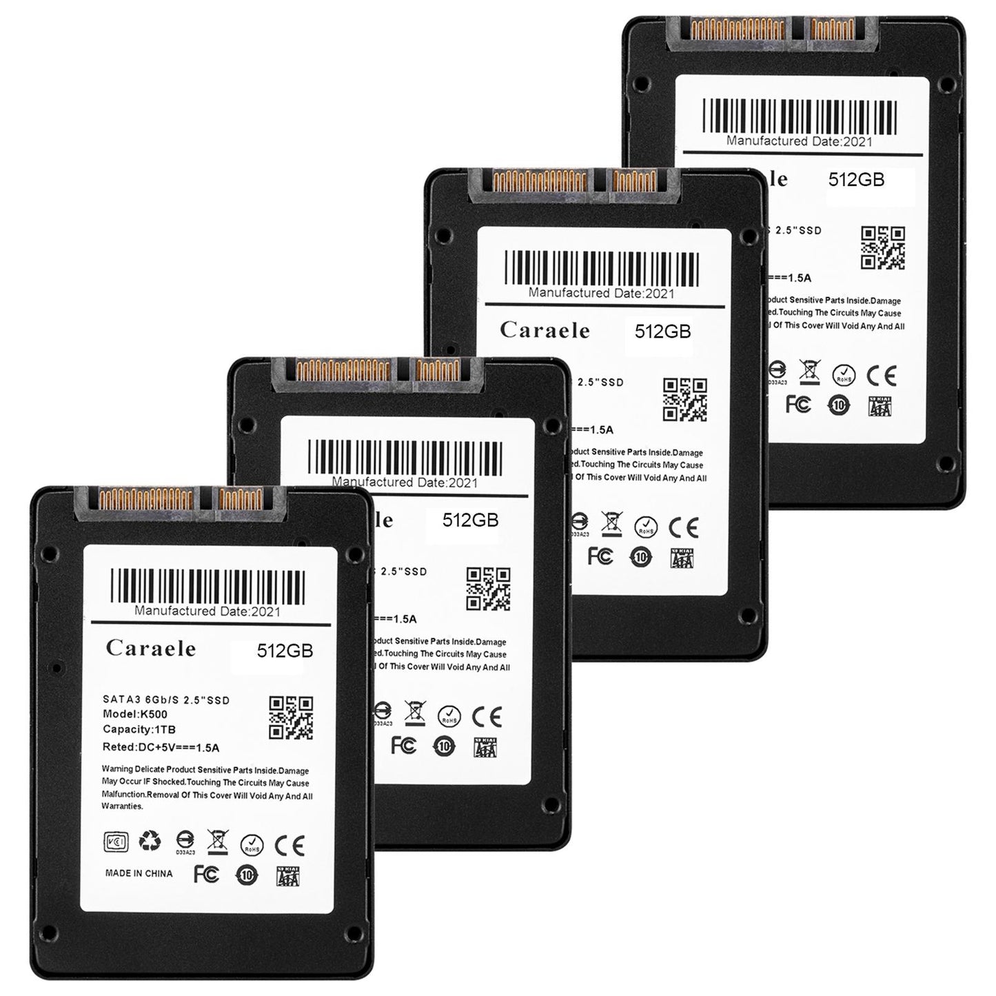 SSD 2.5" 512GB SATA III Internal Solid State Drive for Notebook Efficient