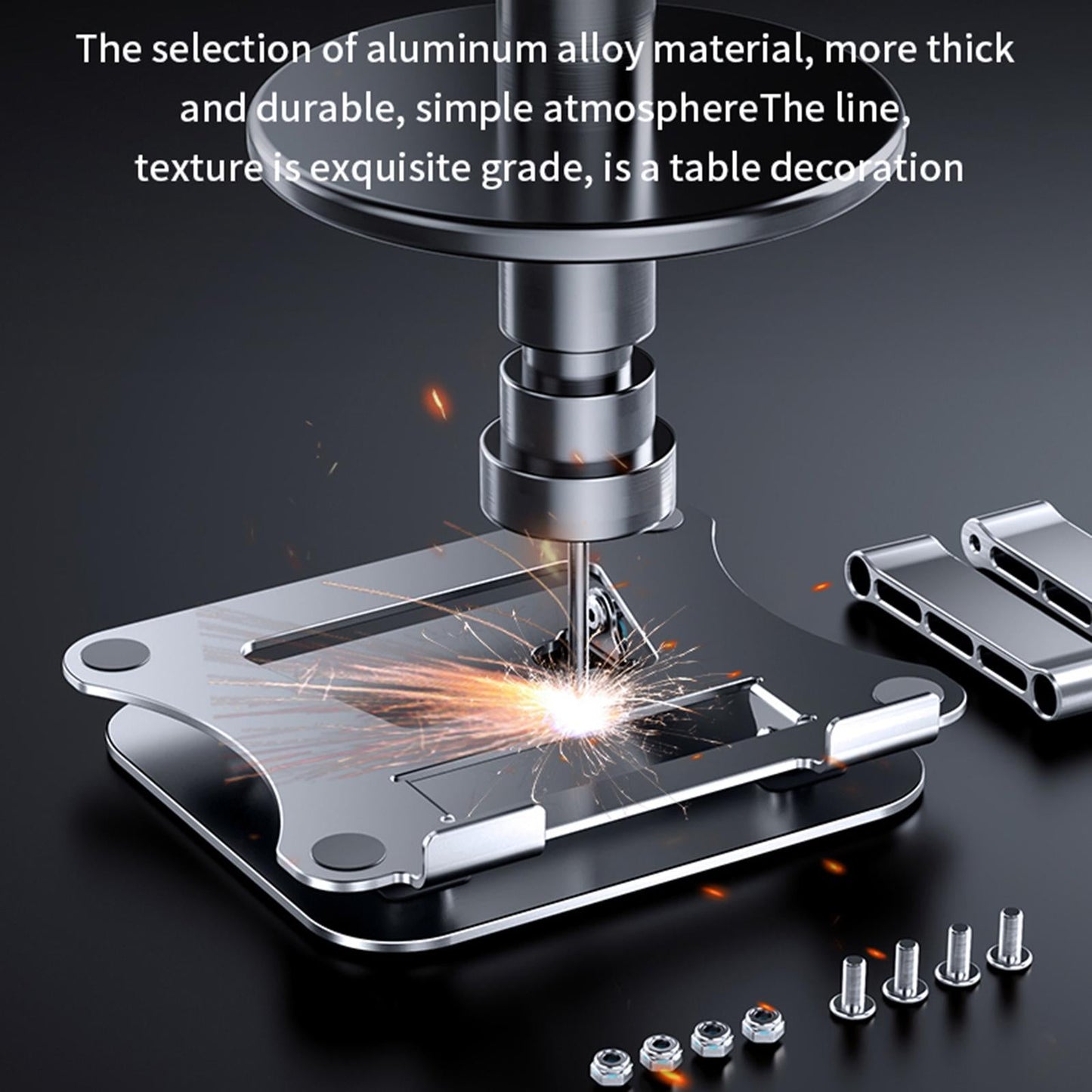 Adjustable Aluminum Laptop Stand Reading Holder with Cooling Fan