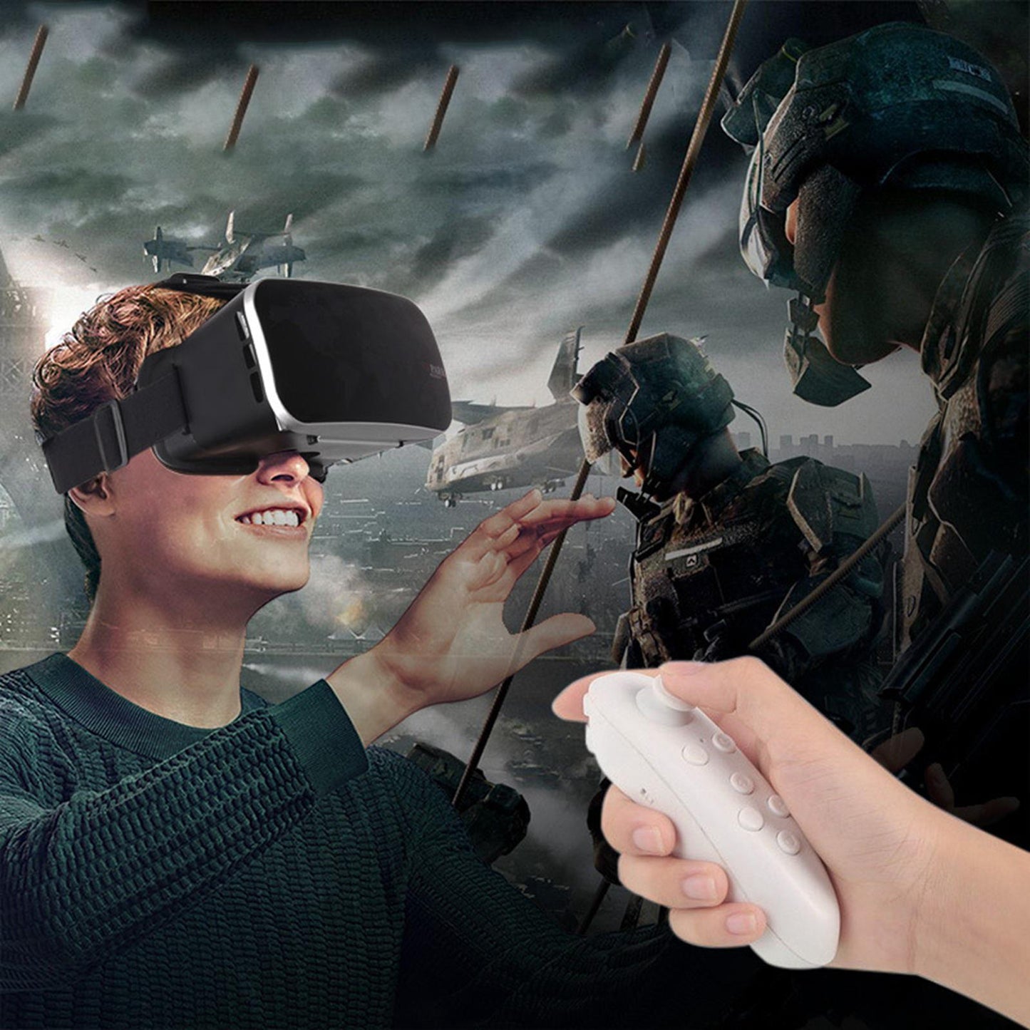 3D VR Virtual Reality Headset Lightweight Glasses for 4-6 inch Smartphone