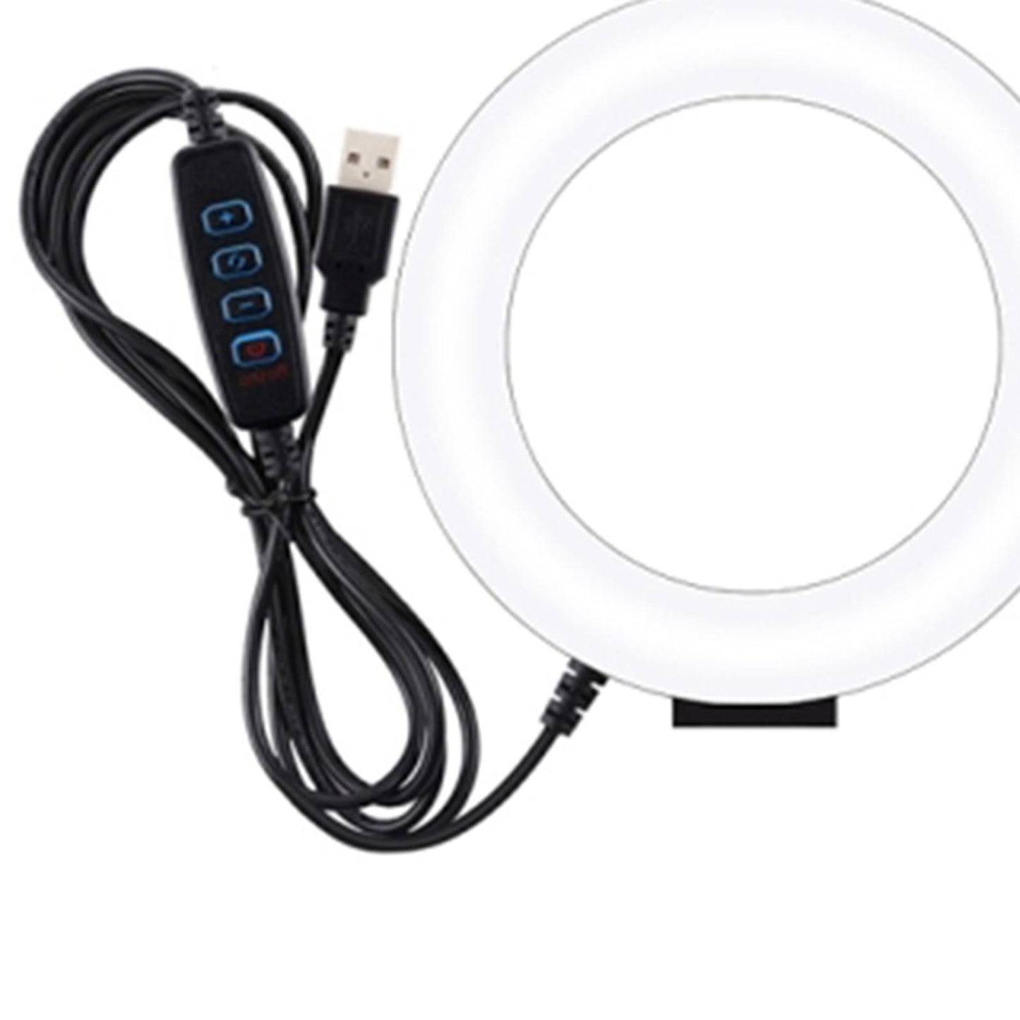 LED Ring Light Clip On Video Conference Lighting Kit USB Powered Stable 12cm