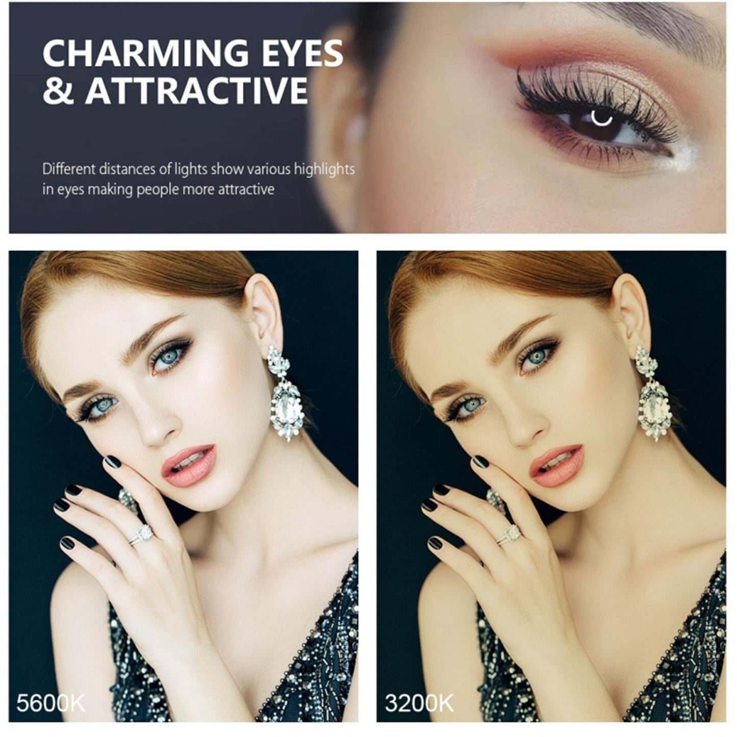 LED Ring Light Clip On Video Conference Lighting Kit USB Powered Stable 16cm