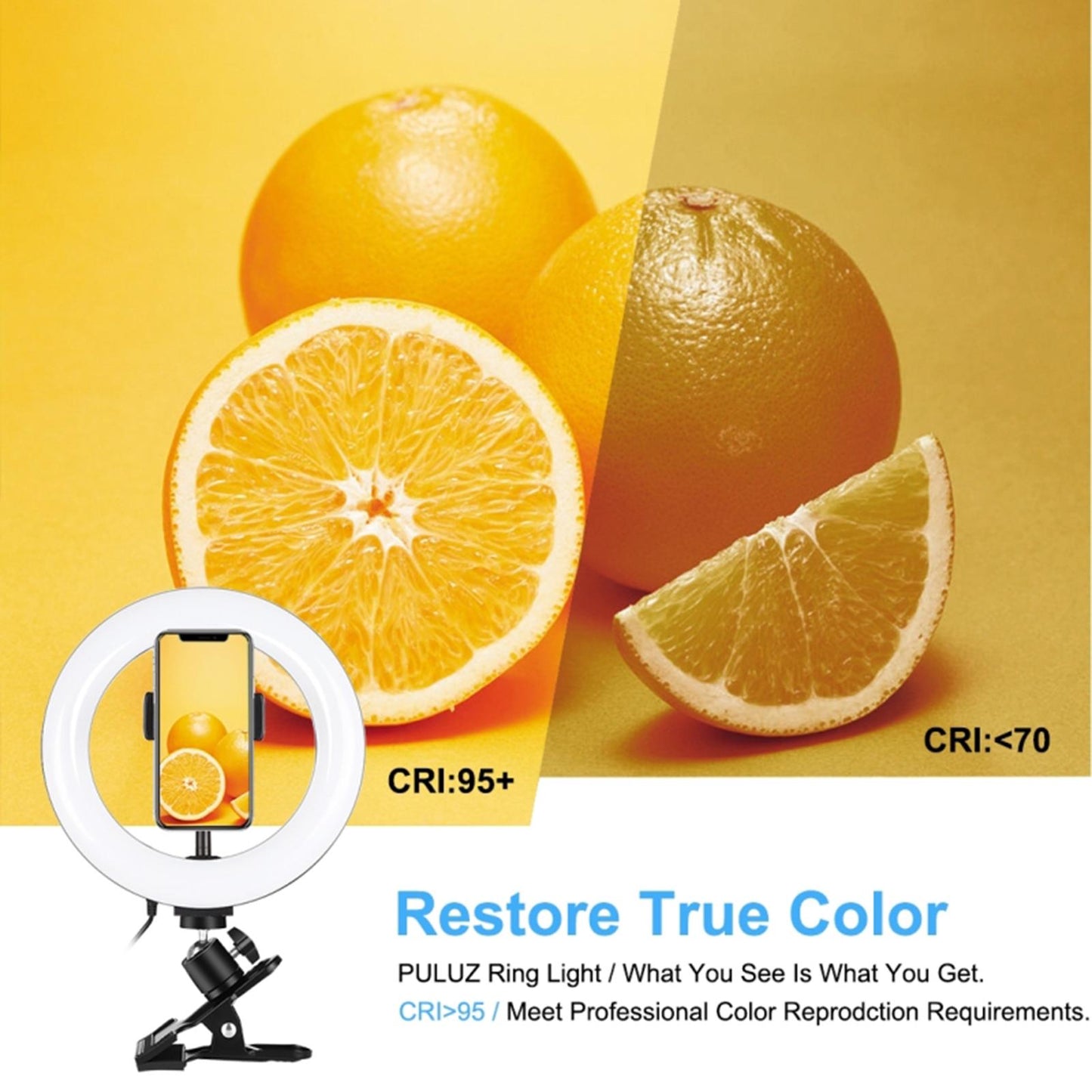 LED Ring Light Clip On Video Conference Lighting Kit USB Powered Stable 20cm