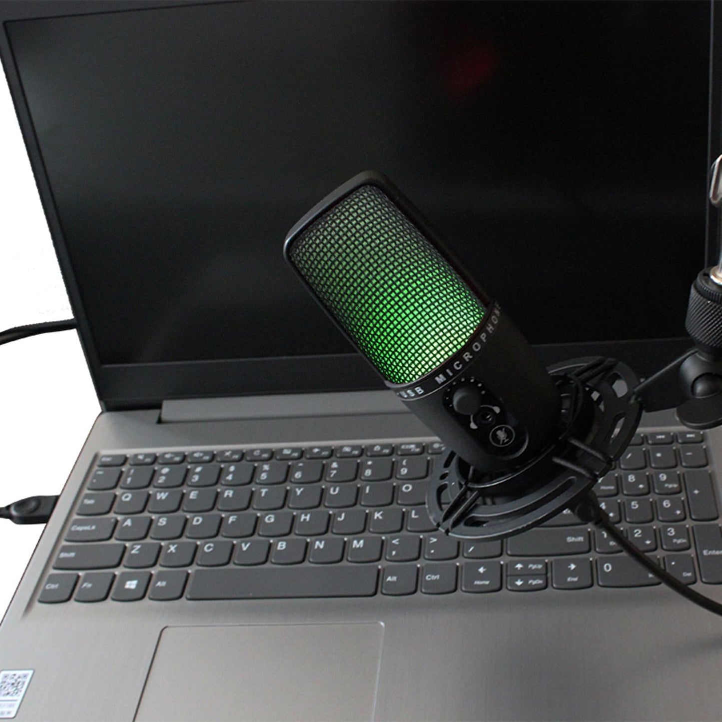 USB Microphone with Mute Plug & Play PC Sound Chipset with Tripod for Studio