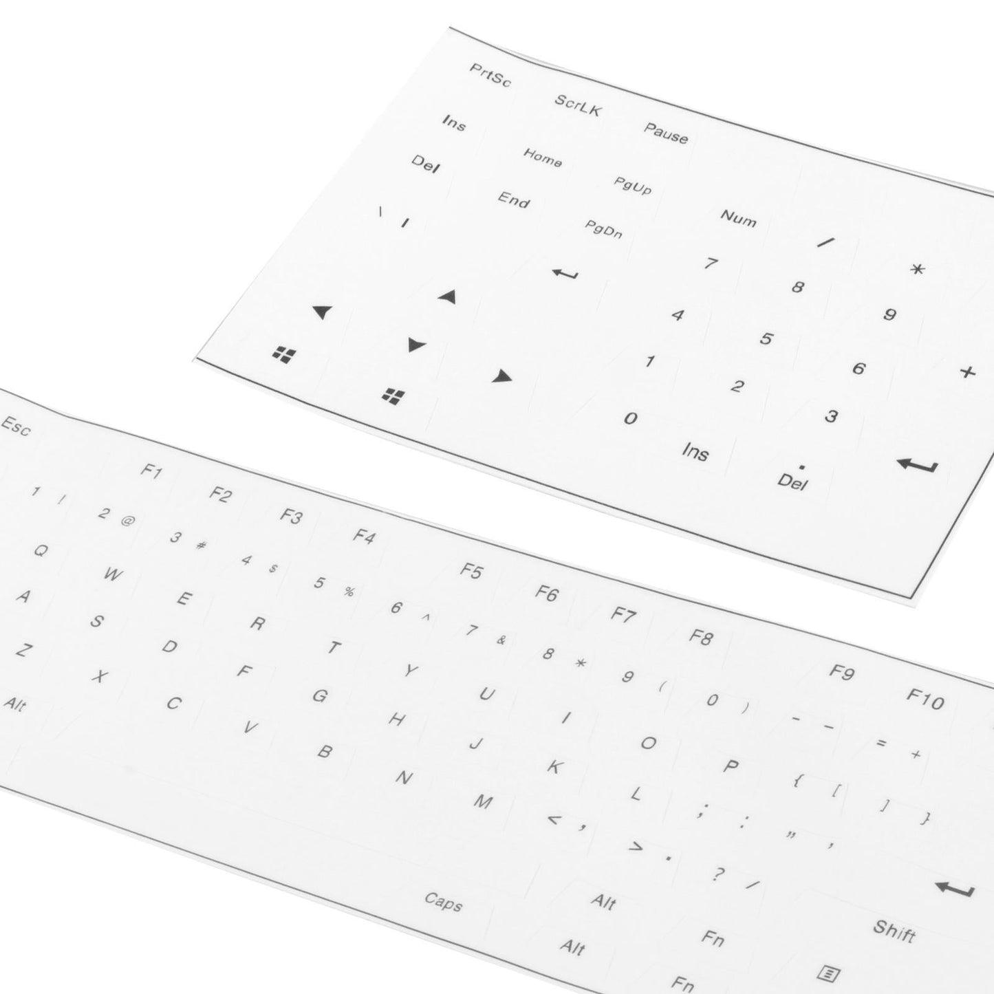 Universal Keyboard Side Stickers for Mechanical Keycaps white black