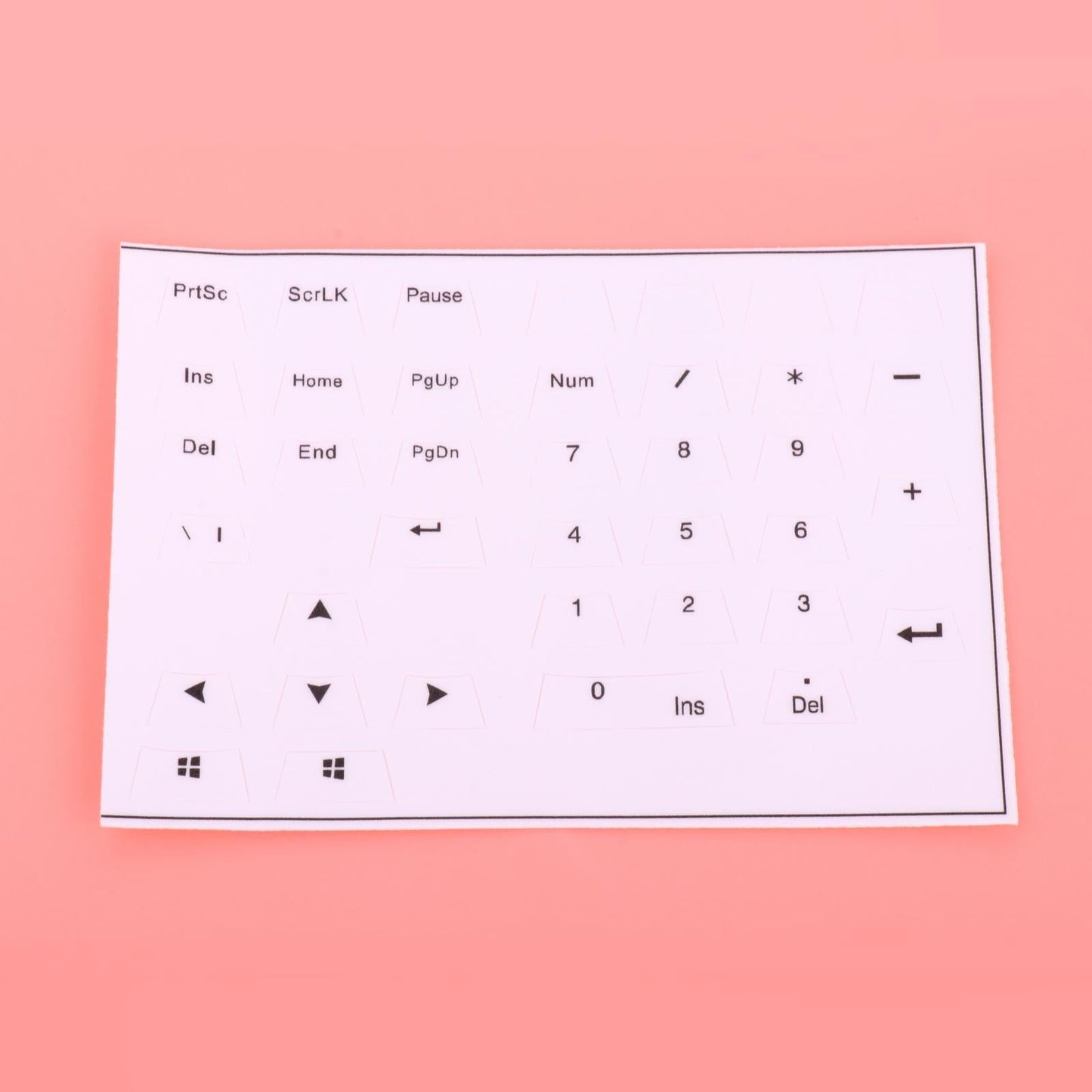 Universal Keyboard Side Stickers for Mechanical Keycaps white black