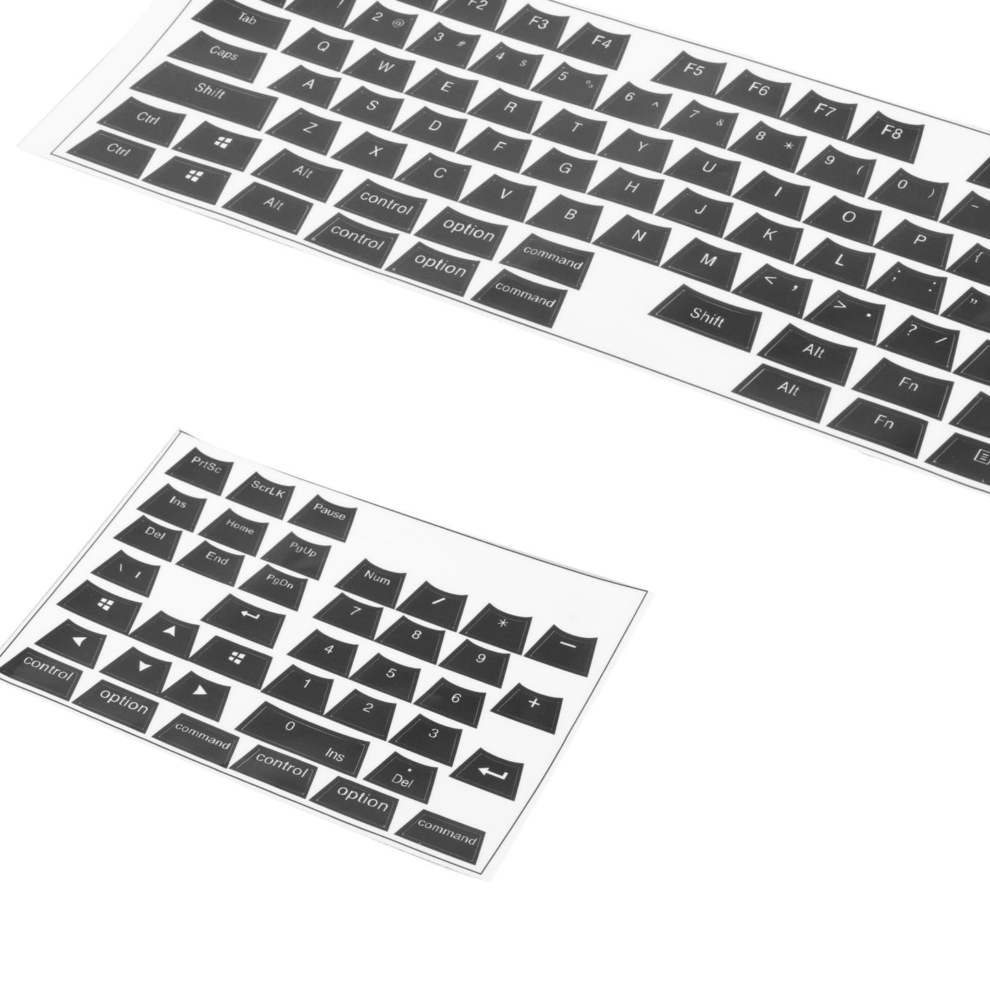 Universal Keyboard Side Stickers for Mechanical Keycaps black white