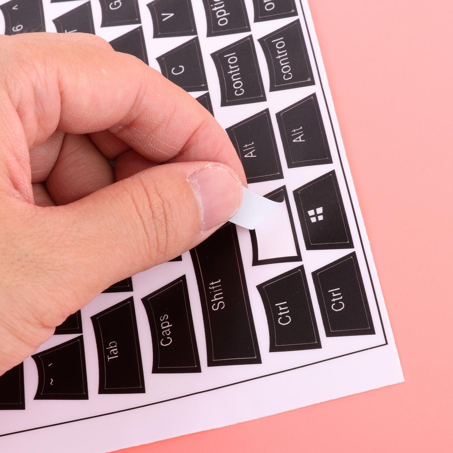 Universal Keyboard Side Stickers for Mechanical Keycaps black white