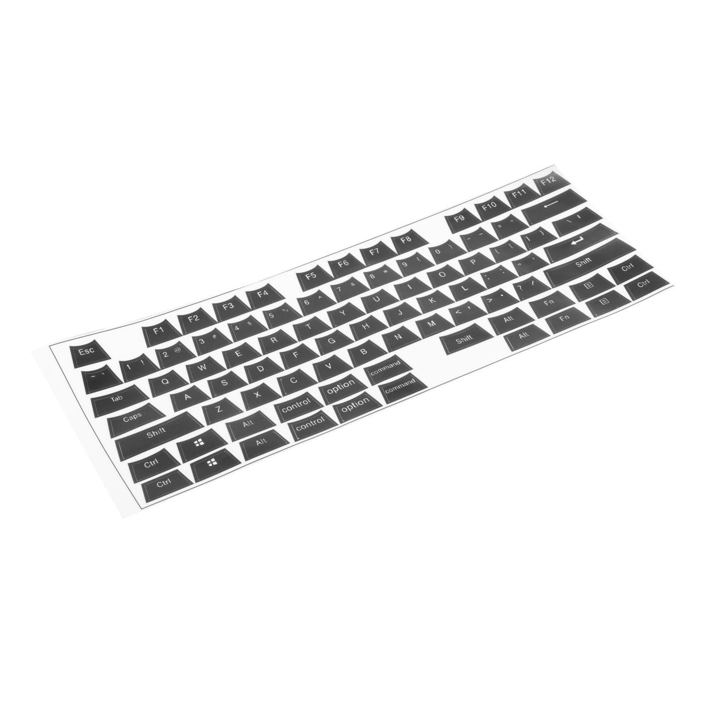Universal Keyboard Side Stickers for Mechanical Keycaps black white