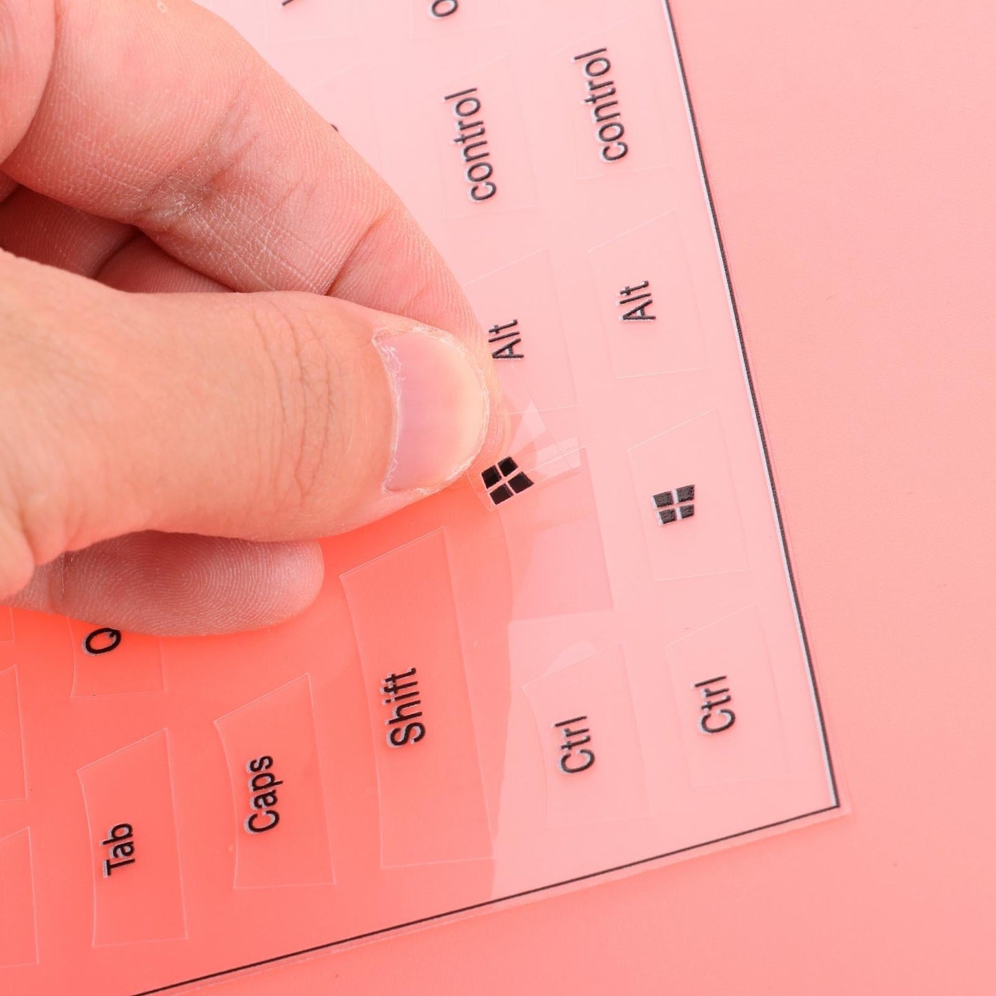 Universal Keyboard Side Stickers for Mechanical Keycaps clear black