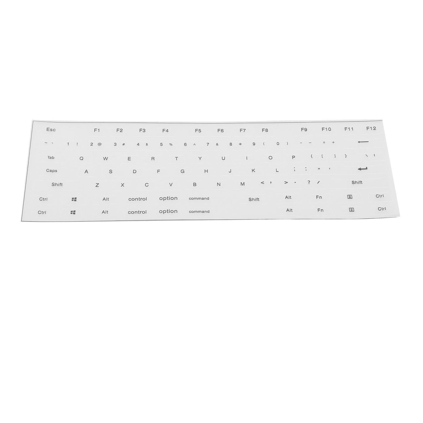 Universal Keyboard Side Stickers for Mechanical Keycaps clear black