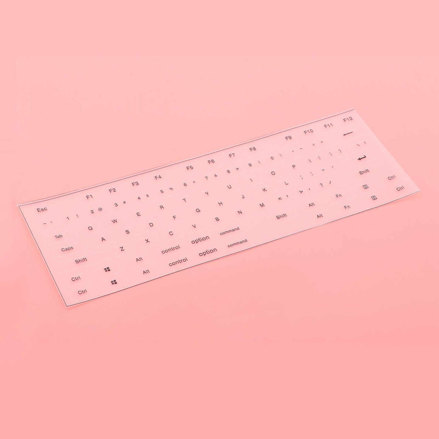 Universal Keyboard Side Stickers for Mechanical Keycaps clear black