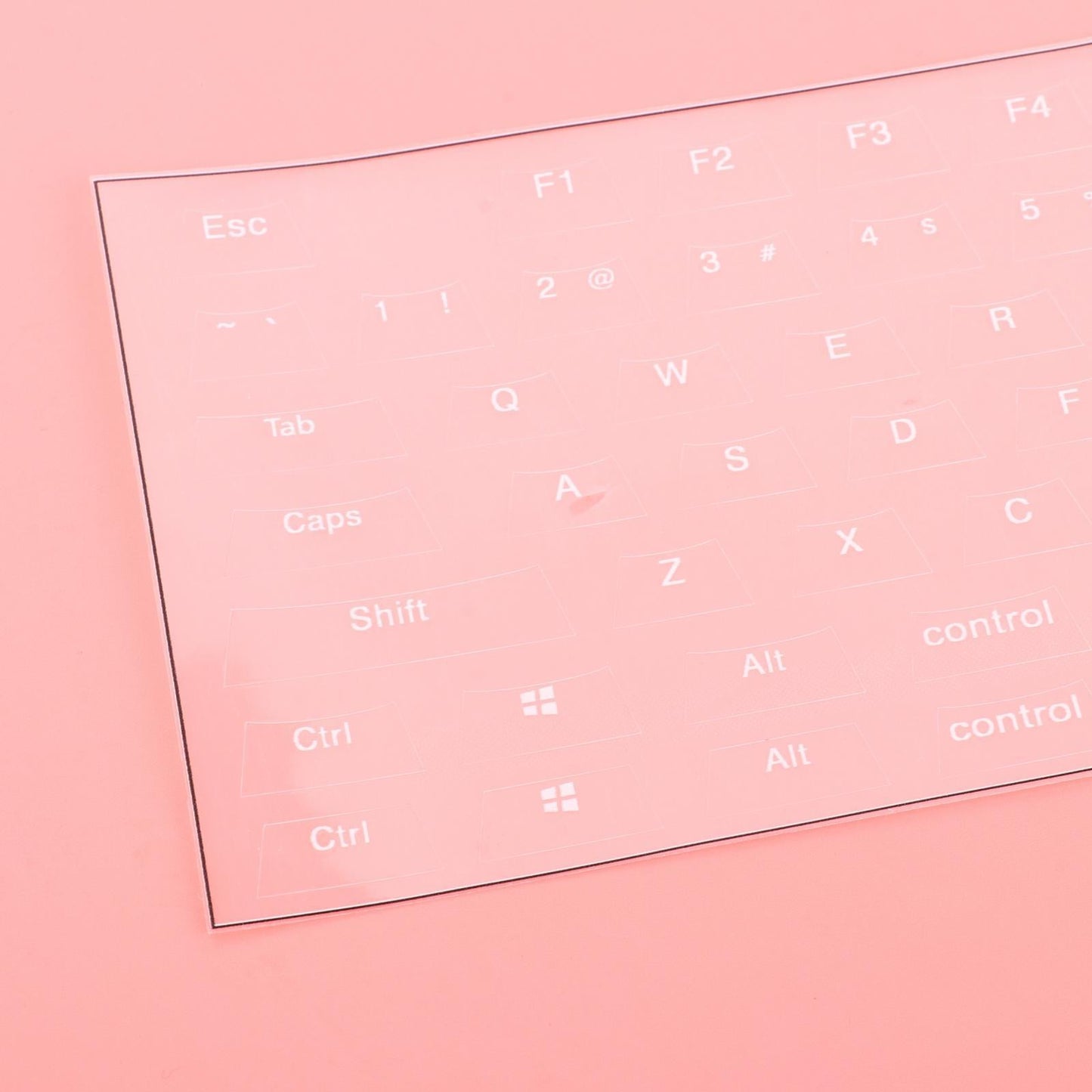 Universal Keyboard Side Stickers for Mechanical Keycaps clear white