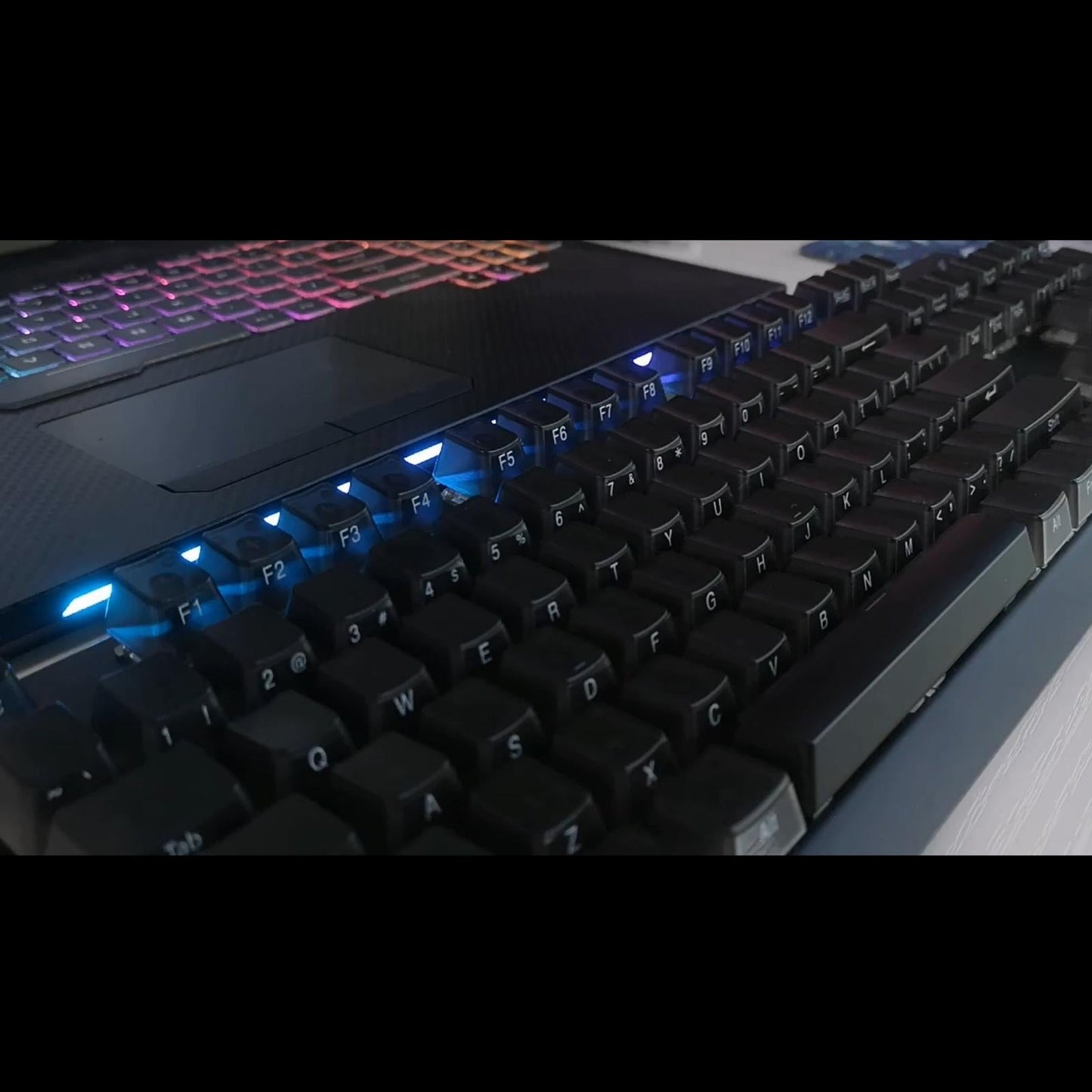 Universal Keyboard Side Stickers for Mechanical Keycaps short clear black