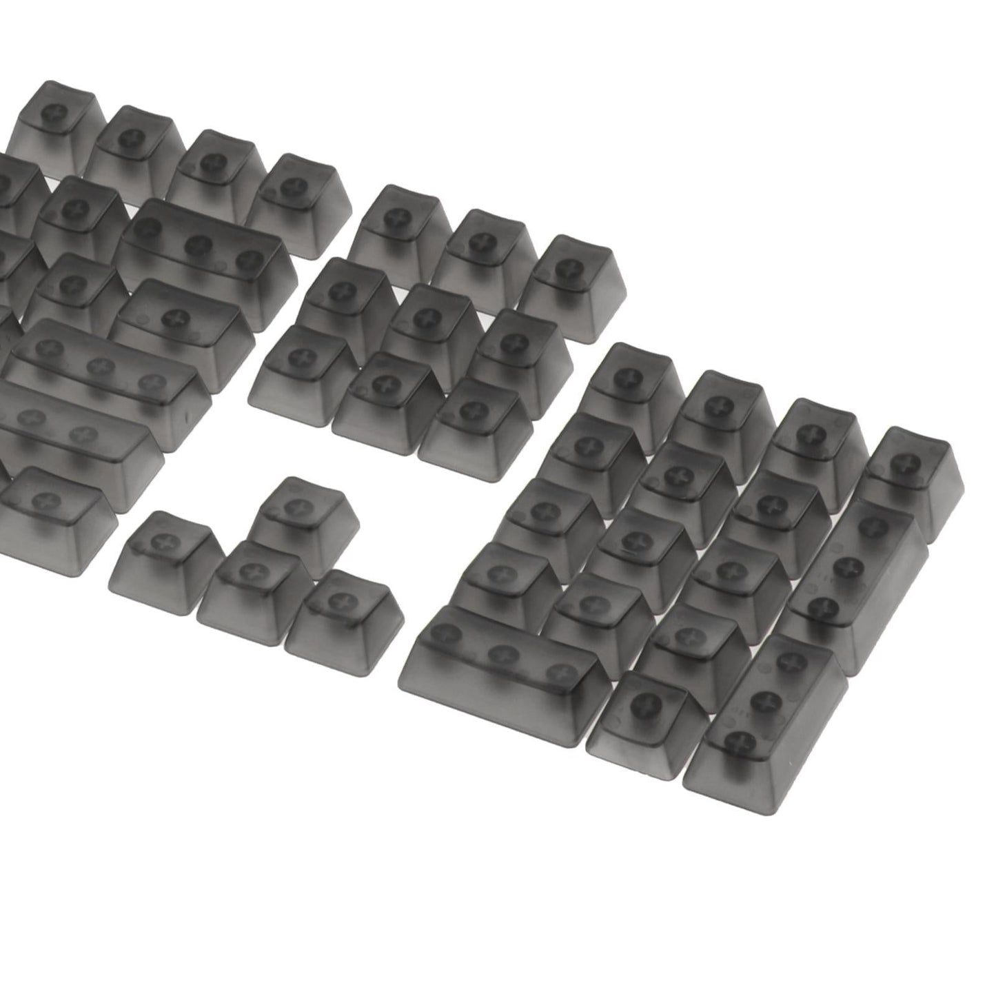 DIY Fully Transparent Keycaps Mechanical ABS for CHERRY MX/Clone Switches Black Transparent