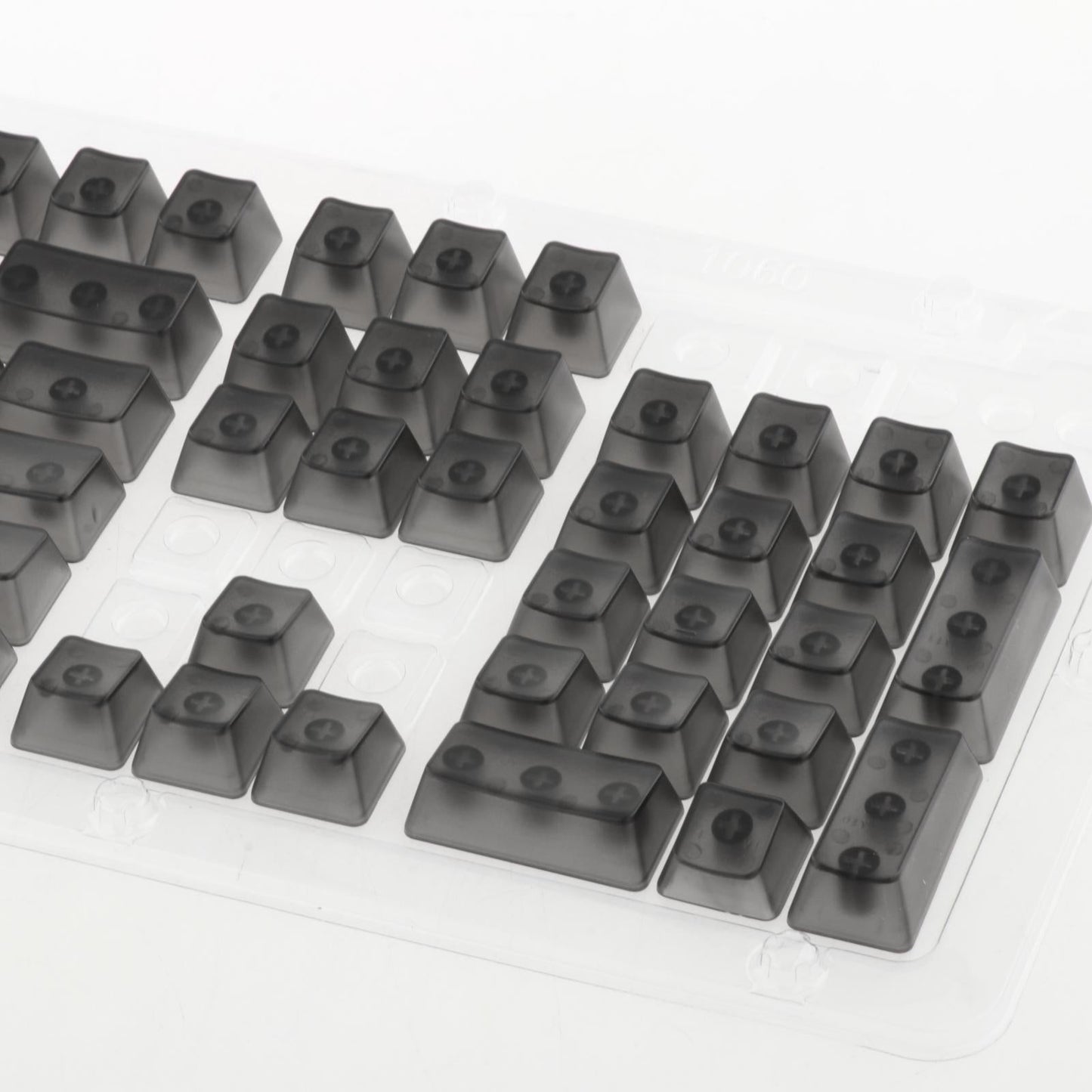 DIY Fully Transparent Keycaps Mechanical ABS for CHERRY MX/Clone Switches Black Transparent