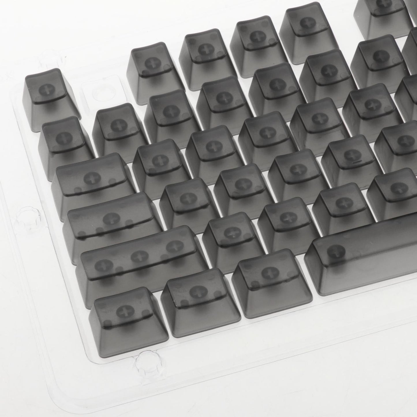 DIY Fully Transparent Keycaps Mechanical ABS for CHERRY MX/Clone Switches Black Transparent