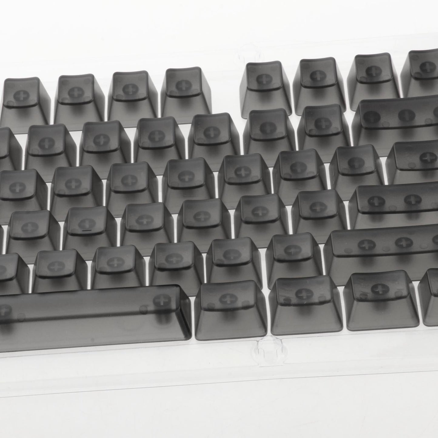 DIY Fully Transparent Keycaps Mechanical ABS for CHERRY MX/Clone Switches Black Transparent