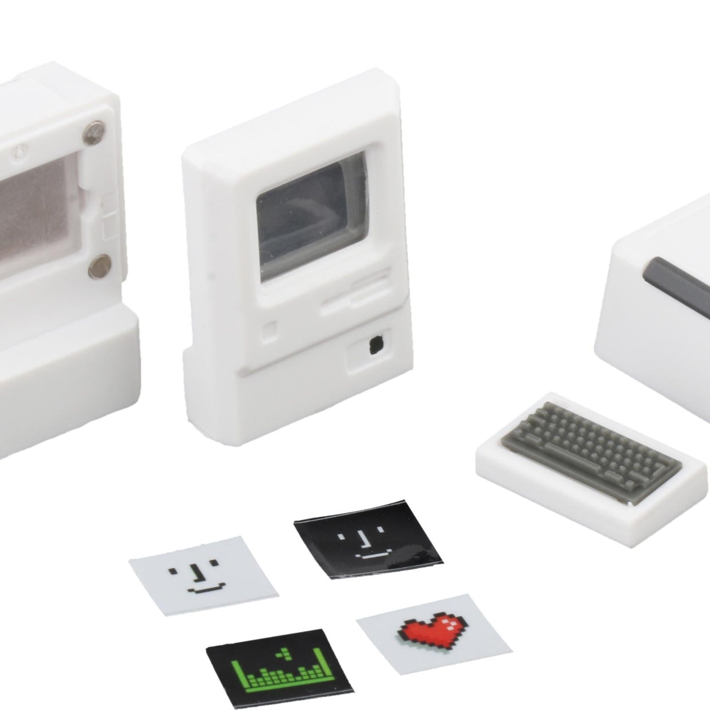 Classic Retro Computer Keycaps w/Magnetic Keyboard 5 Translucent Cards DIY