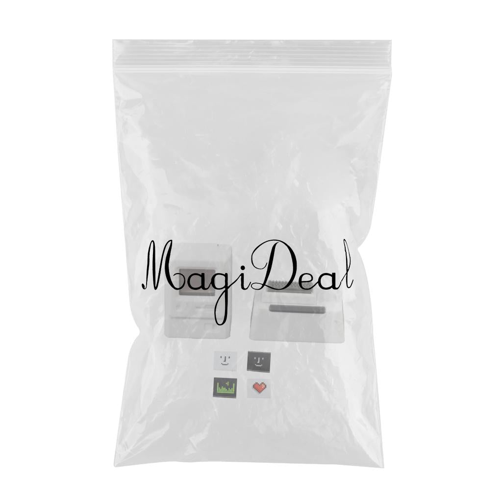 Classic Retro Computer Keycaps w/Magnetic Keyboard 5 Translucent Cards DIY